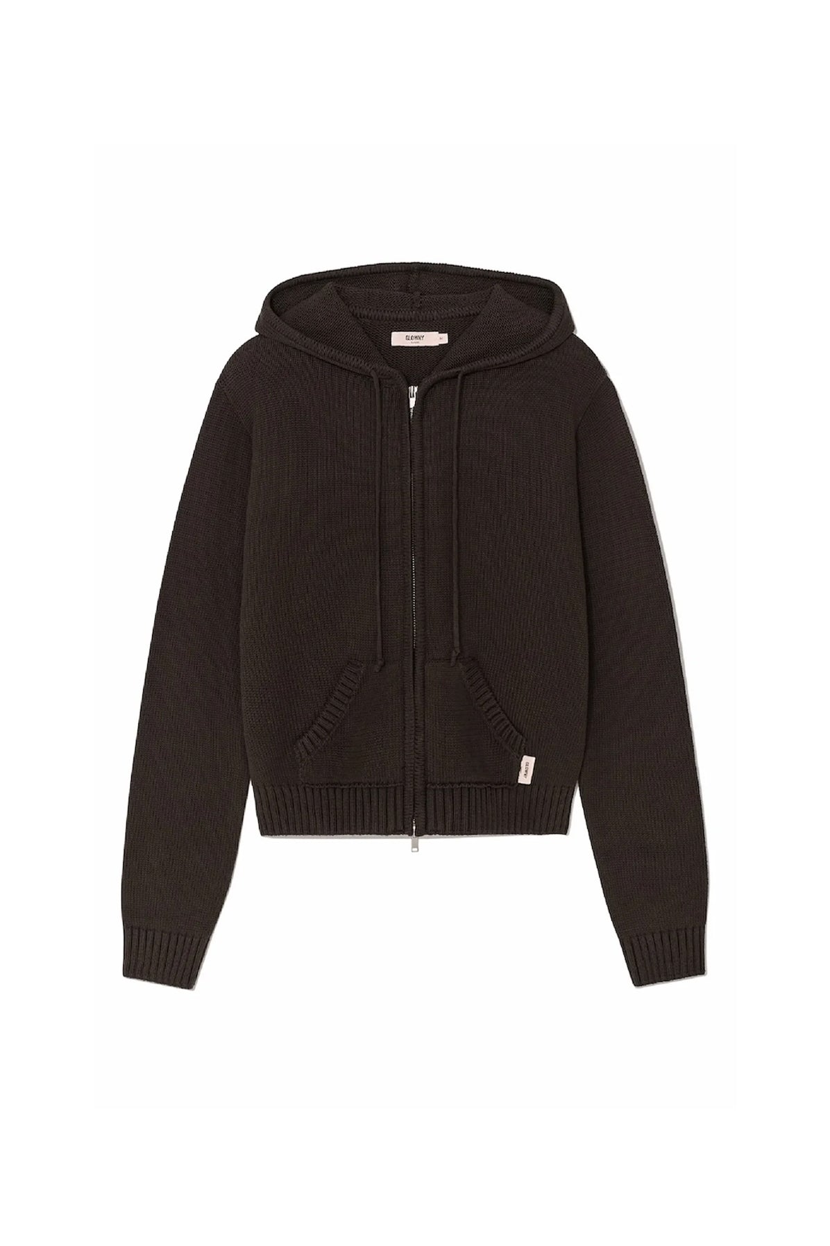 G CLASSIC KNIT ZIP UP / DARK BRWN