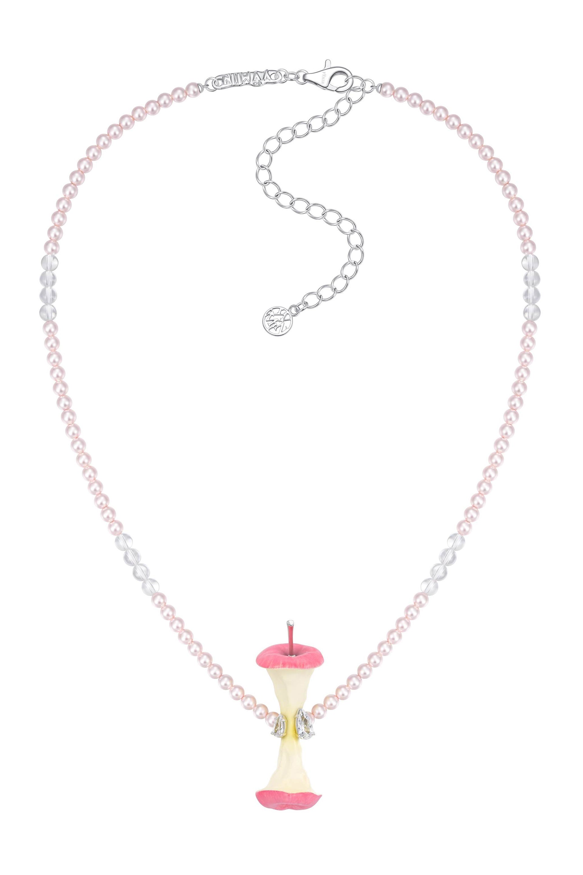 YVMIN イヴミン FW25 APPLE CORE PEARL NECKLACE / PNK - NUBIAN ヌビアン