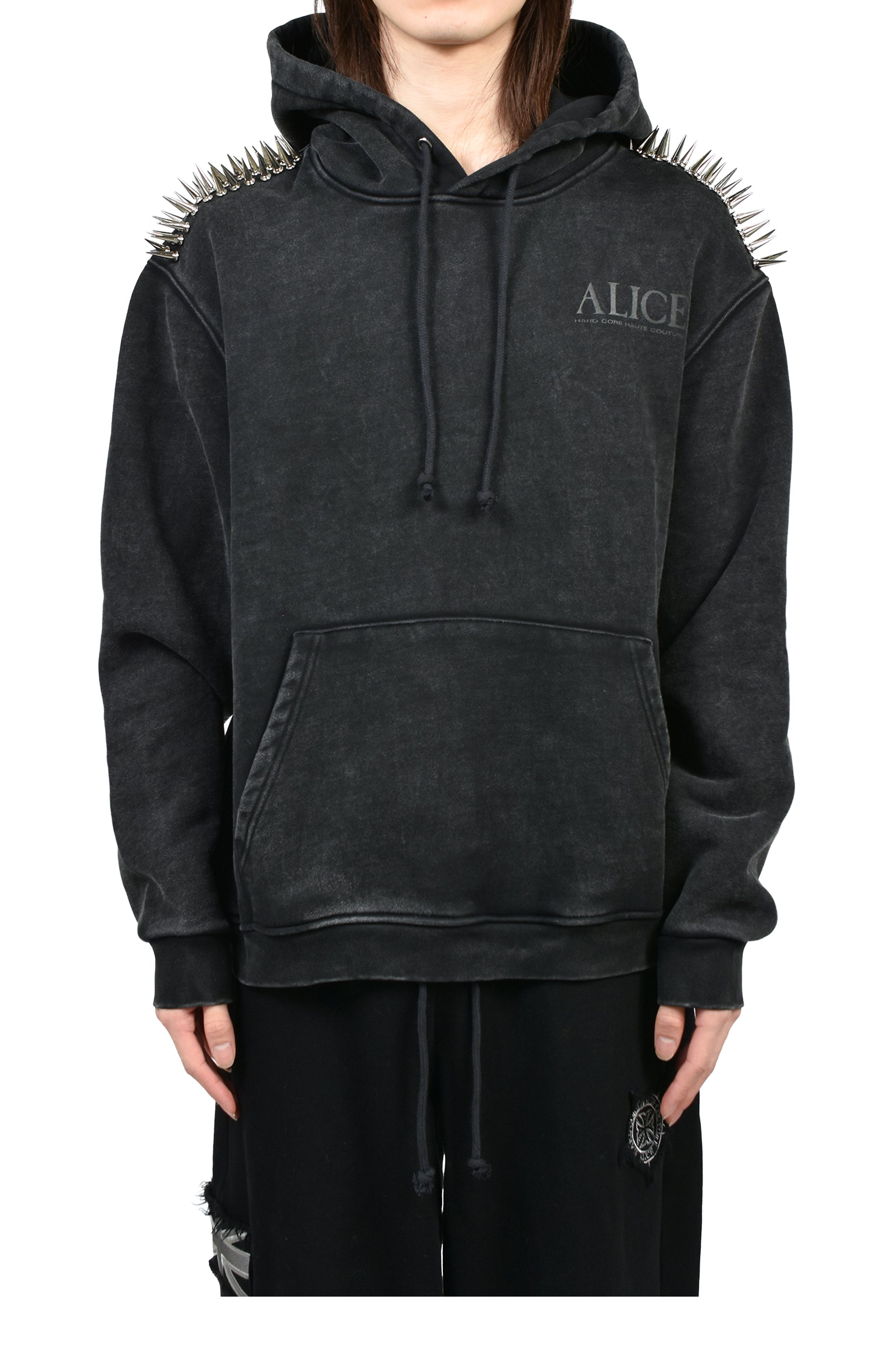 ALICE HOLLYWOOD ALICE HOLLYWOOD SS26 DEEGAN PULLOVER HOODIE / BLK
