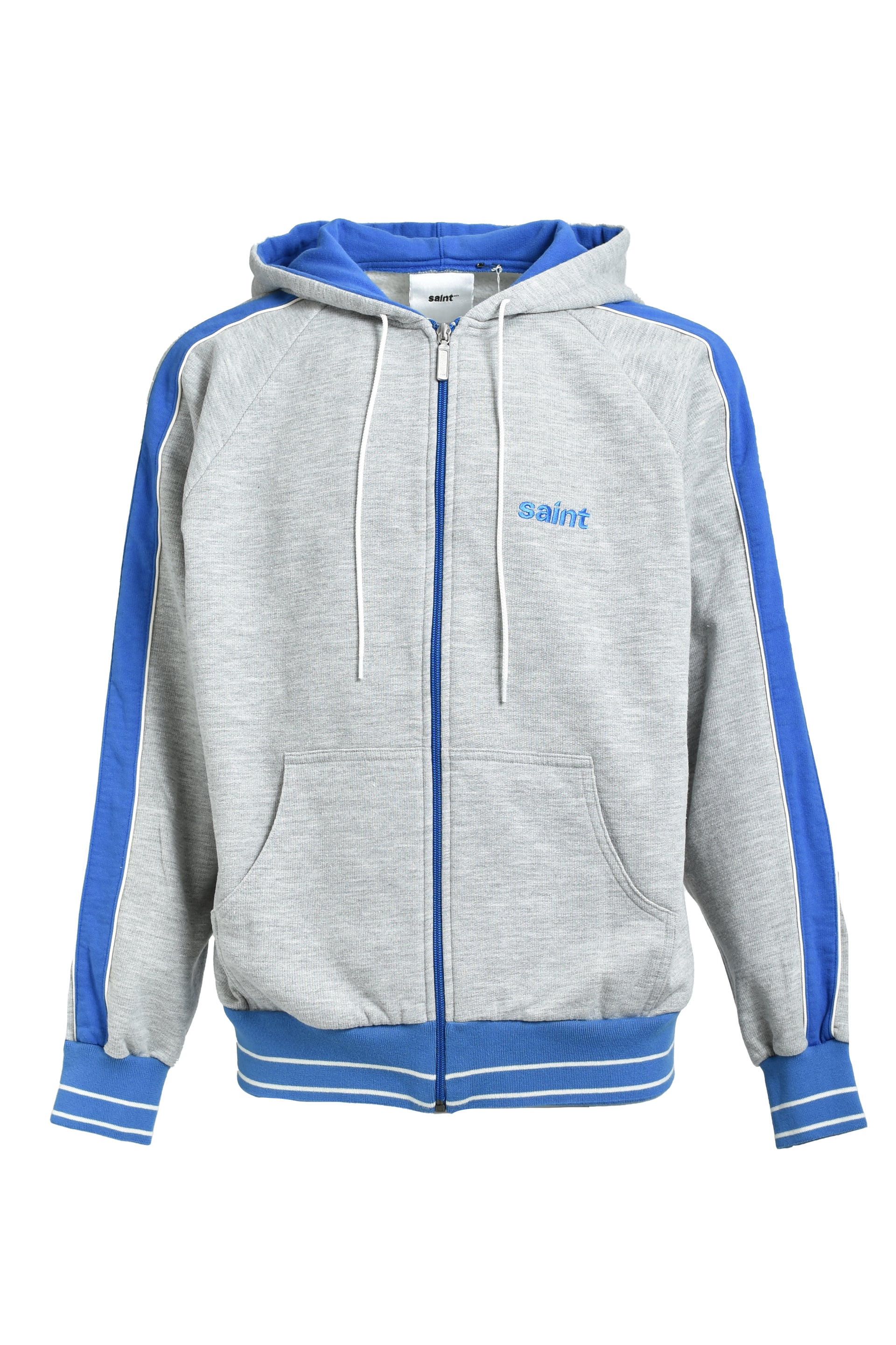 ZIP HOODIE/SIDE LINE/GRY