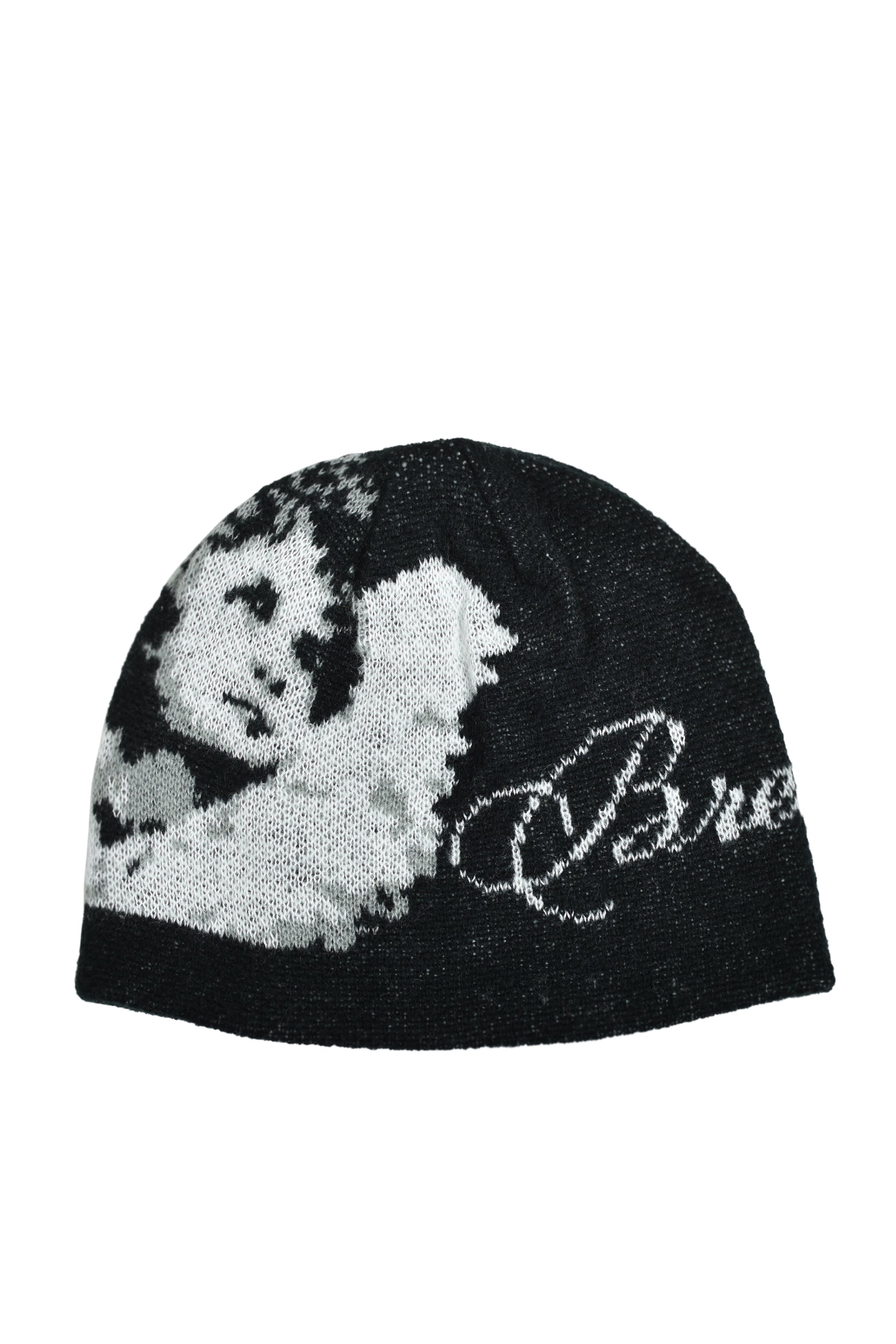 ANGEL SCRIPT LOGO MOHAIR BEANIE / BLK