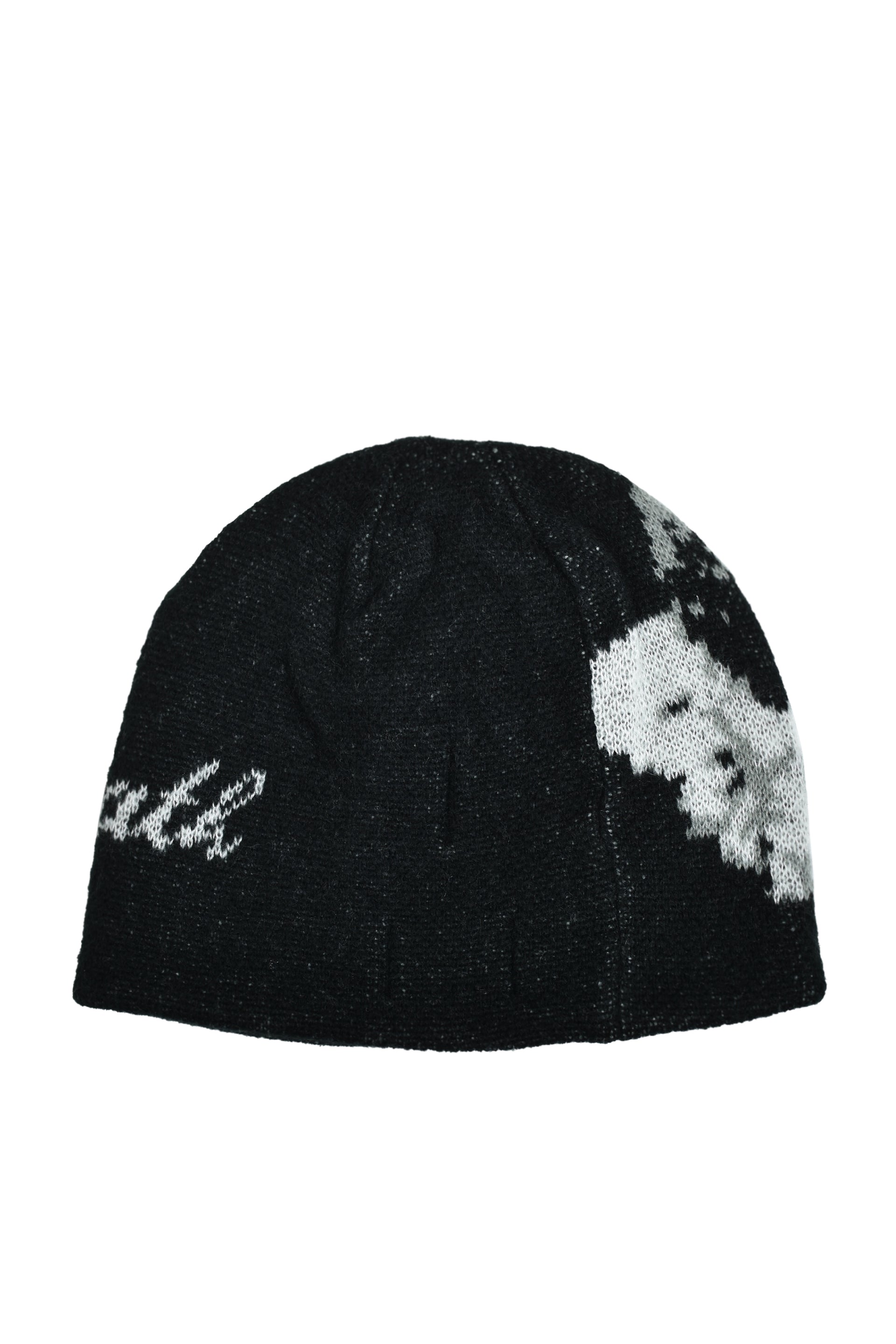 ANGEL SCRIPT LOGO MOHAIR BEANIE / BLK