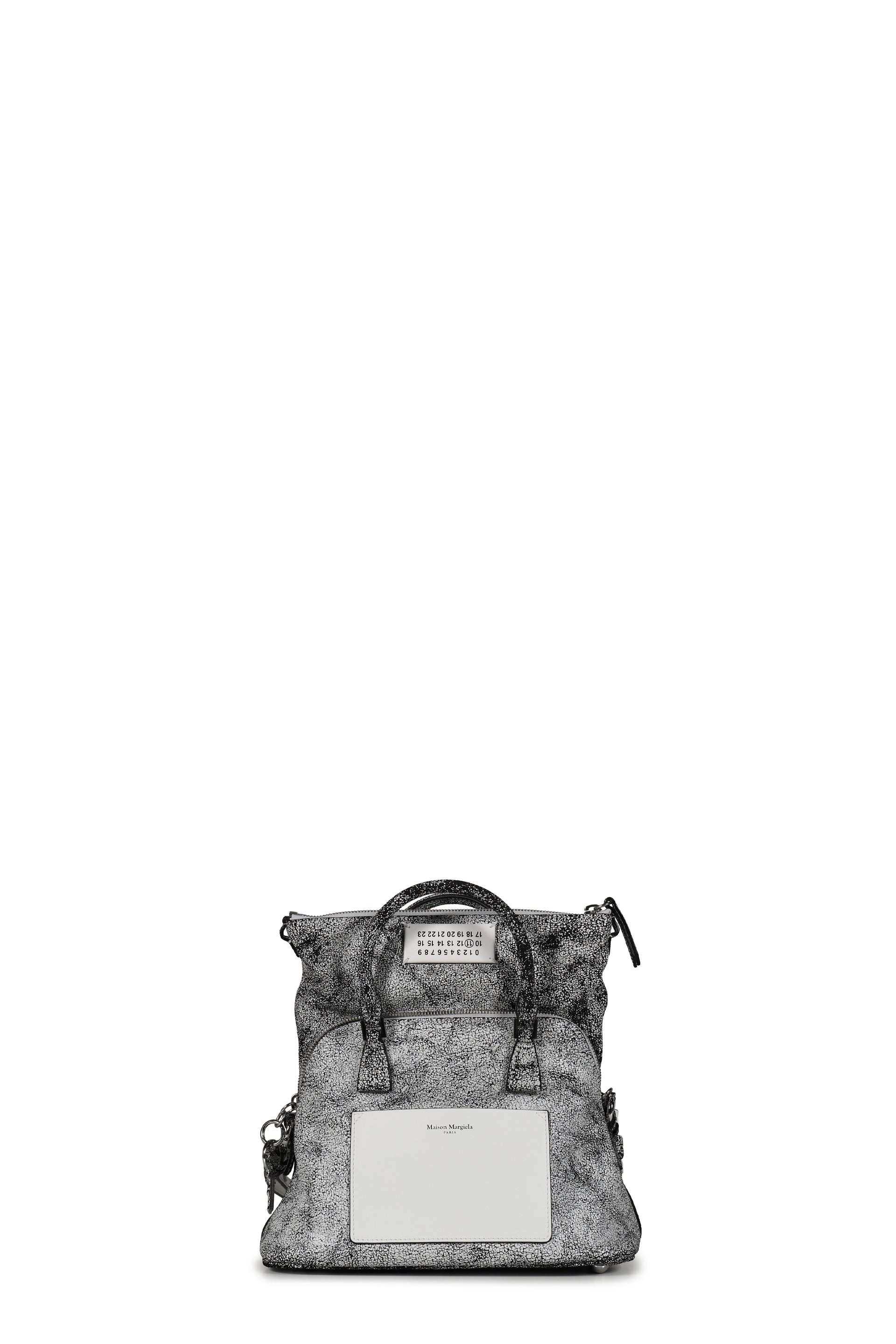 5AC WASHED LEATHER MINI / WHT/BLK