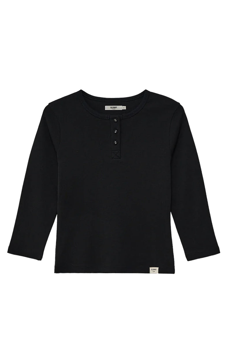 3/4 BUTTON FLY TEE / BLACK