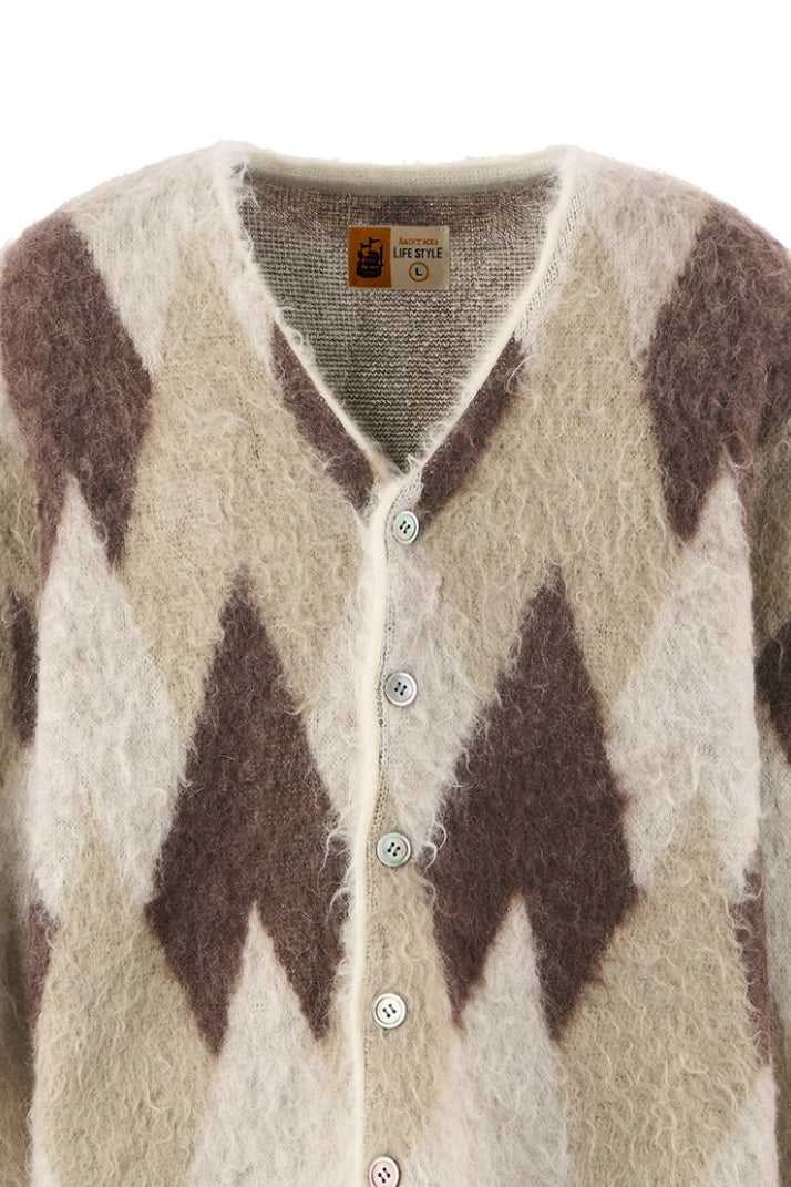 KNIT CARDIGAN/ARGYLE / MULTI