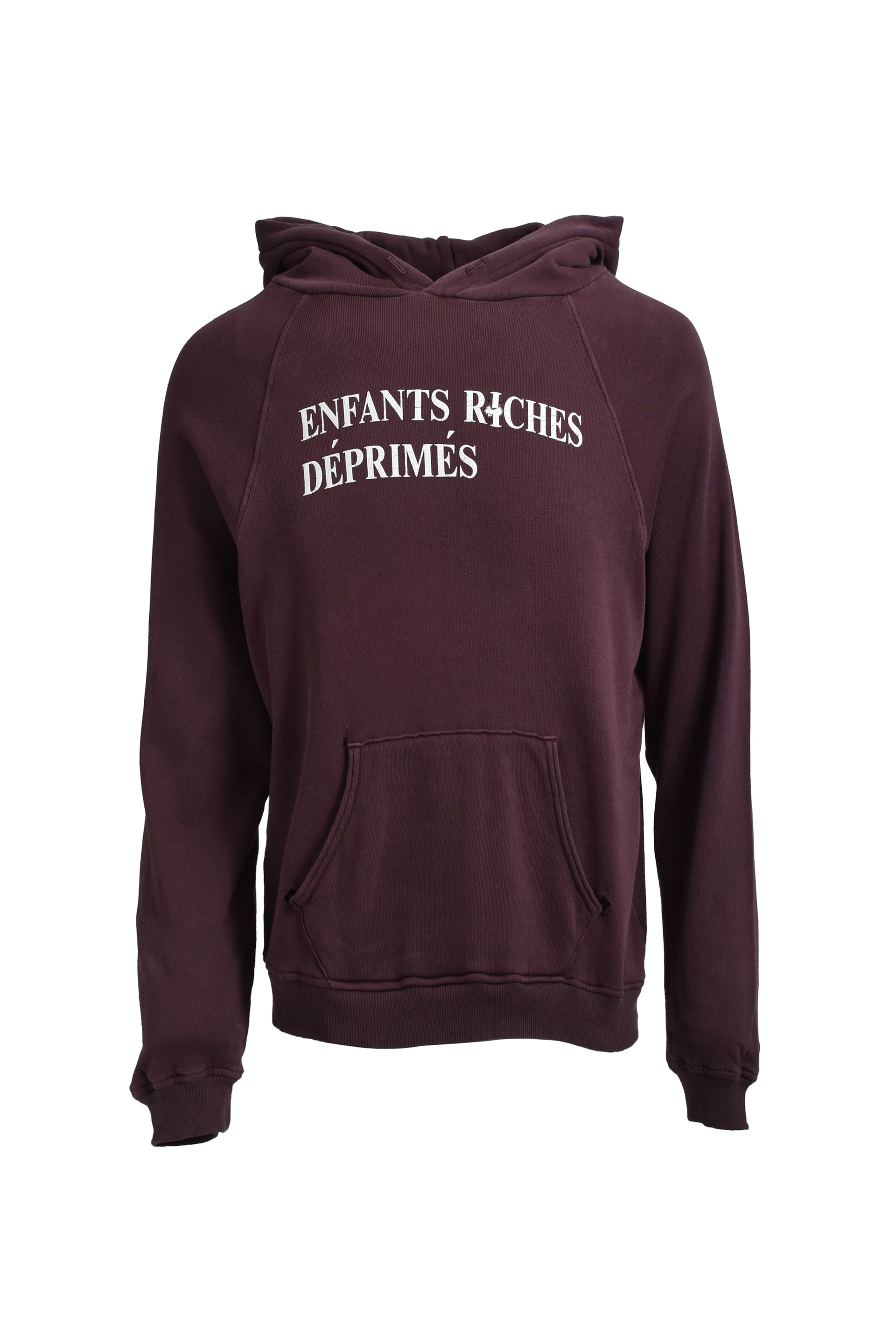 CLASSIC LOGO SHRUNKEN HOODIE / MUD RED