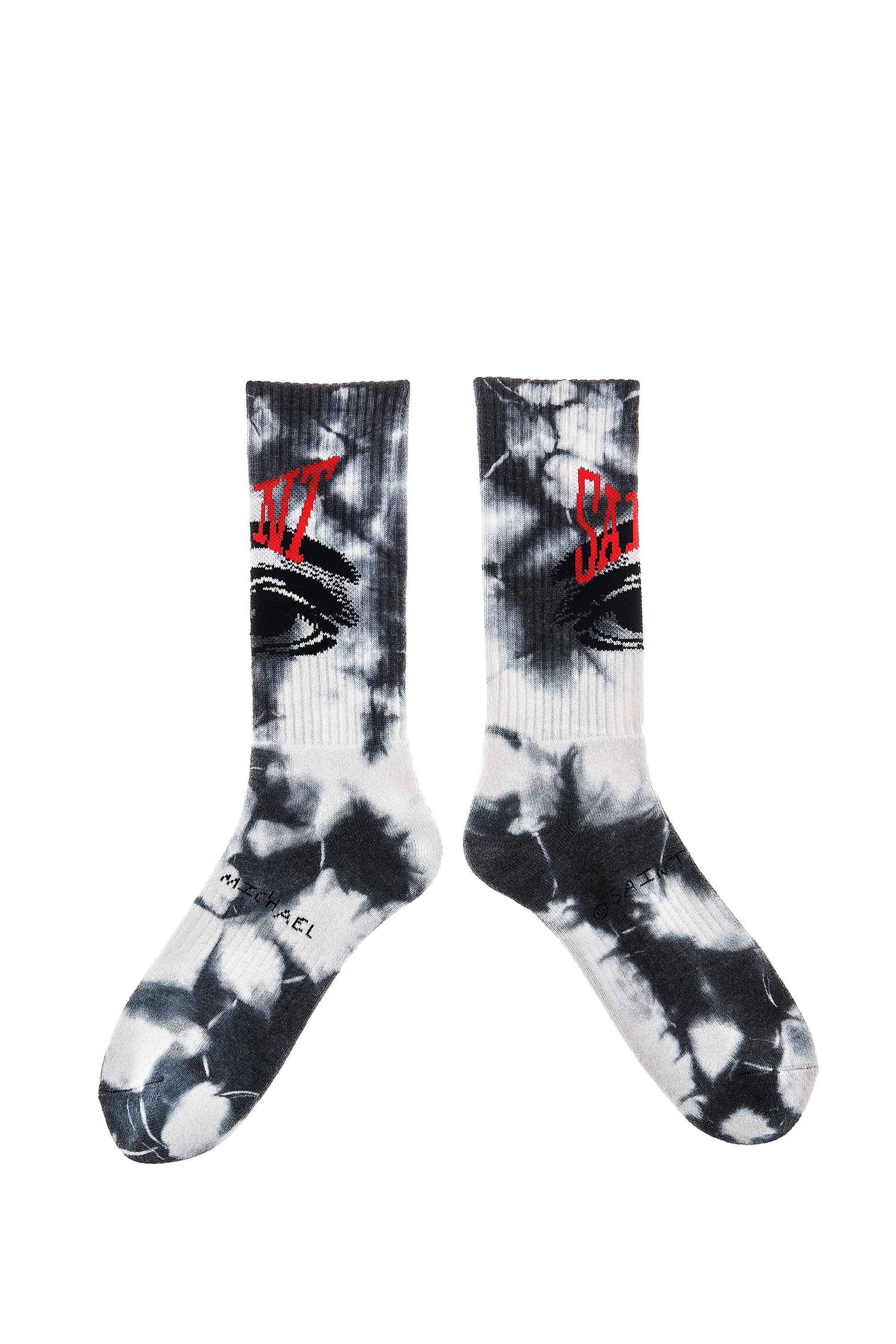 SAINT Mxxxxxx セントマイケル FW23 SOCKS/EYES / TIE DYE BLK - NUBIAN