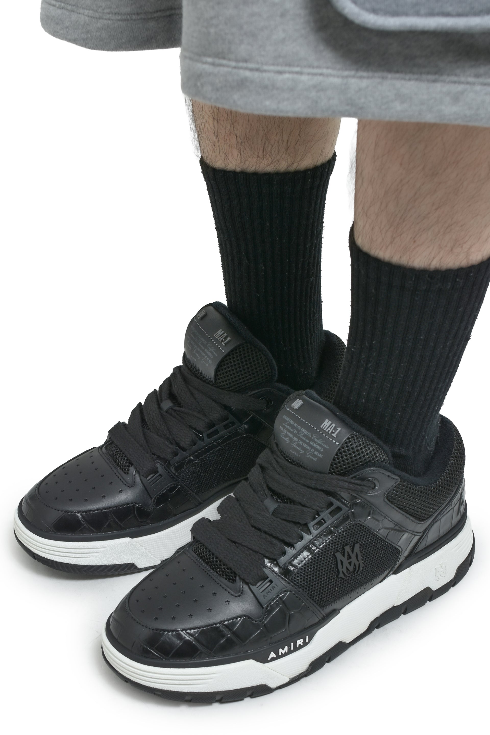 CROC DEBOSSED MA-1 / BLK