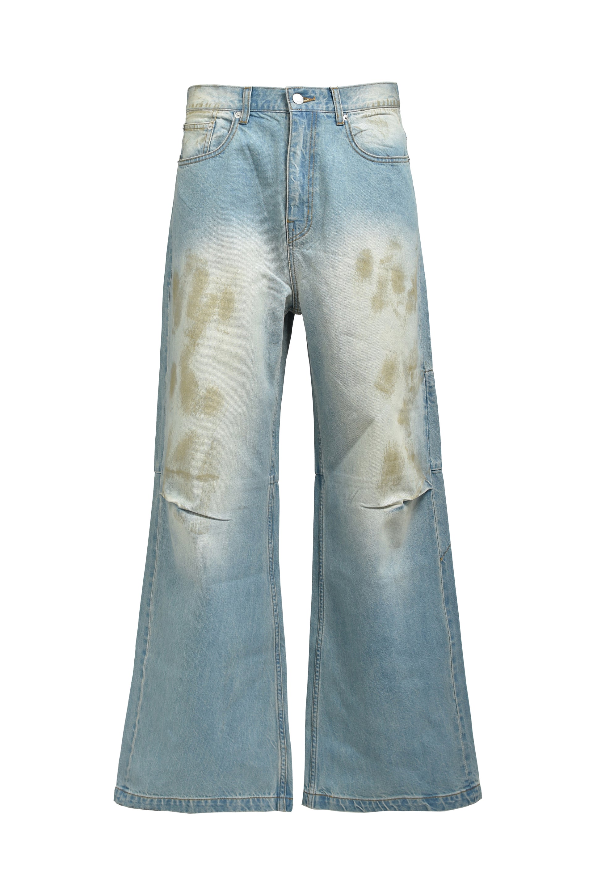 COATING DAMAGE DENIM PANTS / IND