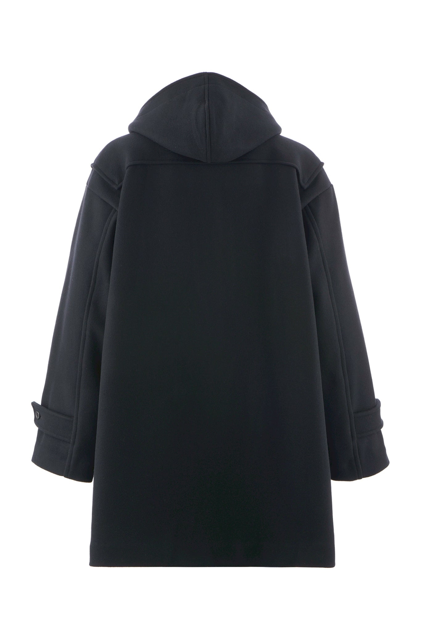DUFFLE COAT/HOODED / BLK