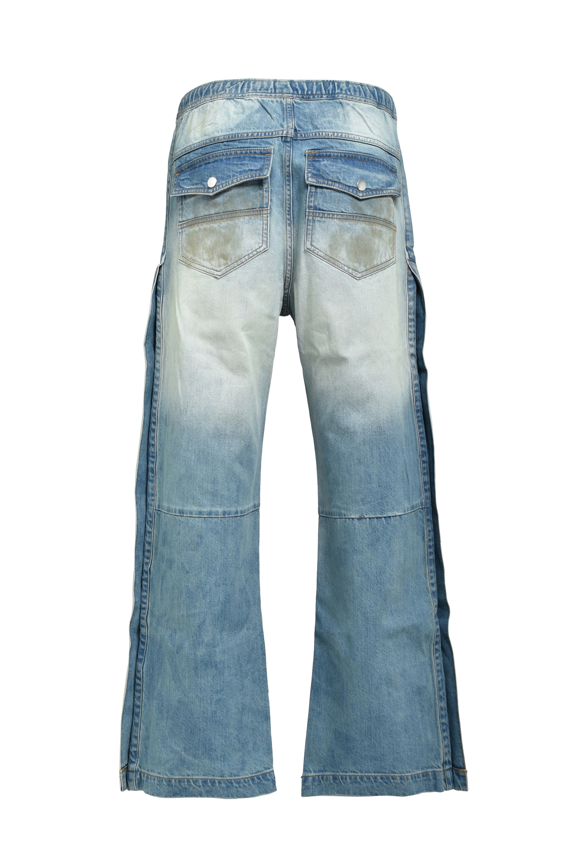 COATING SIDE BUTTON DENIM PANTS / IND