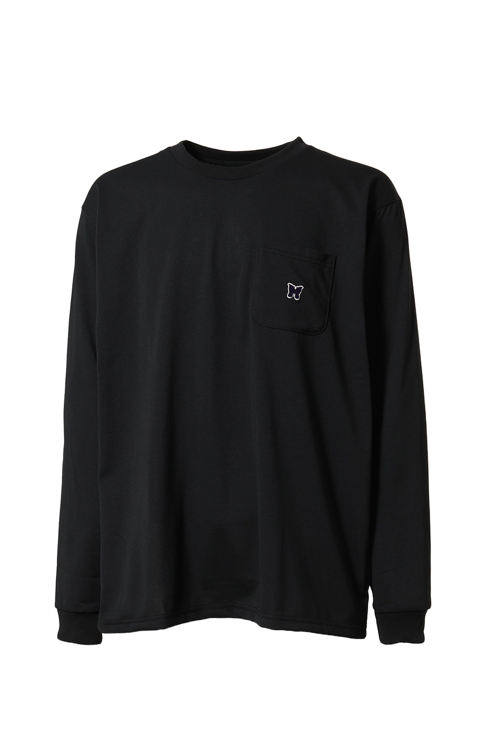 Needles FW23 L/S CREW NECK TEE - POLY JERSEY / BLK -NUBIAN