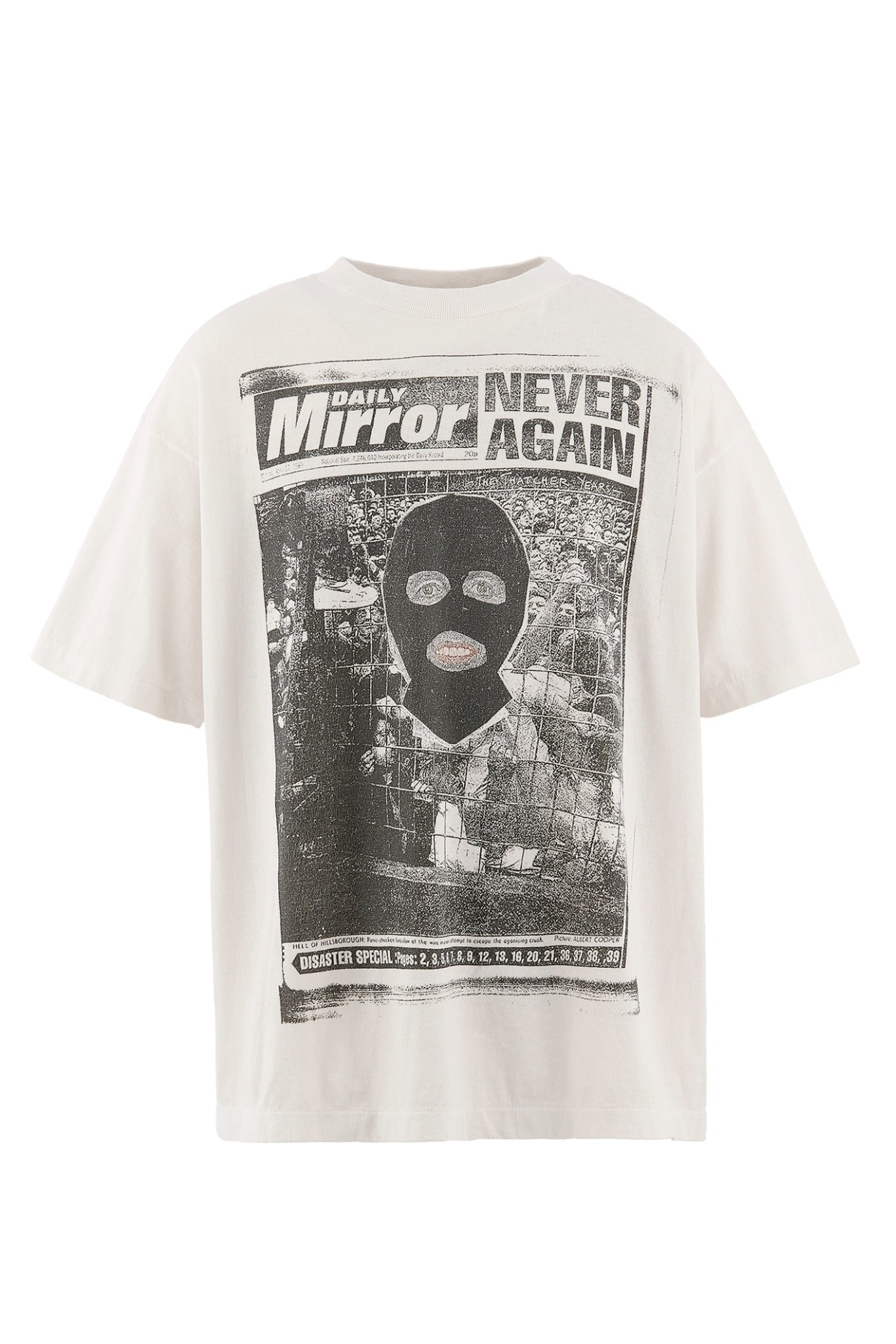 SAINT MICHAEL 銀座店 セントマイケル 新品  X Jamie Reid JR SS MASK Tシャツ 半袖 メンズ size:L 白 102909 SAINT MICHAEL 銀座店 セントマイケル 新品 X Jamie Reid JR SS MASK T