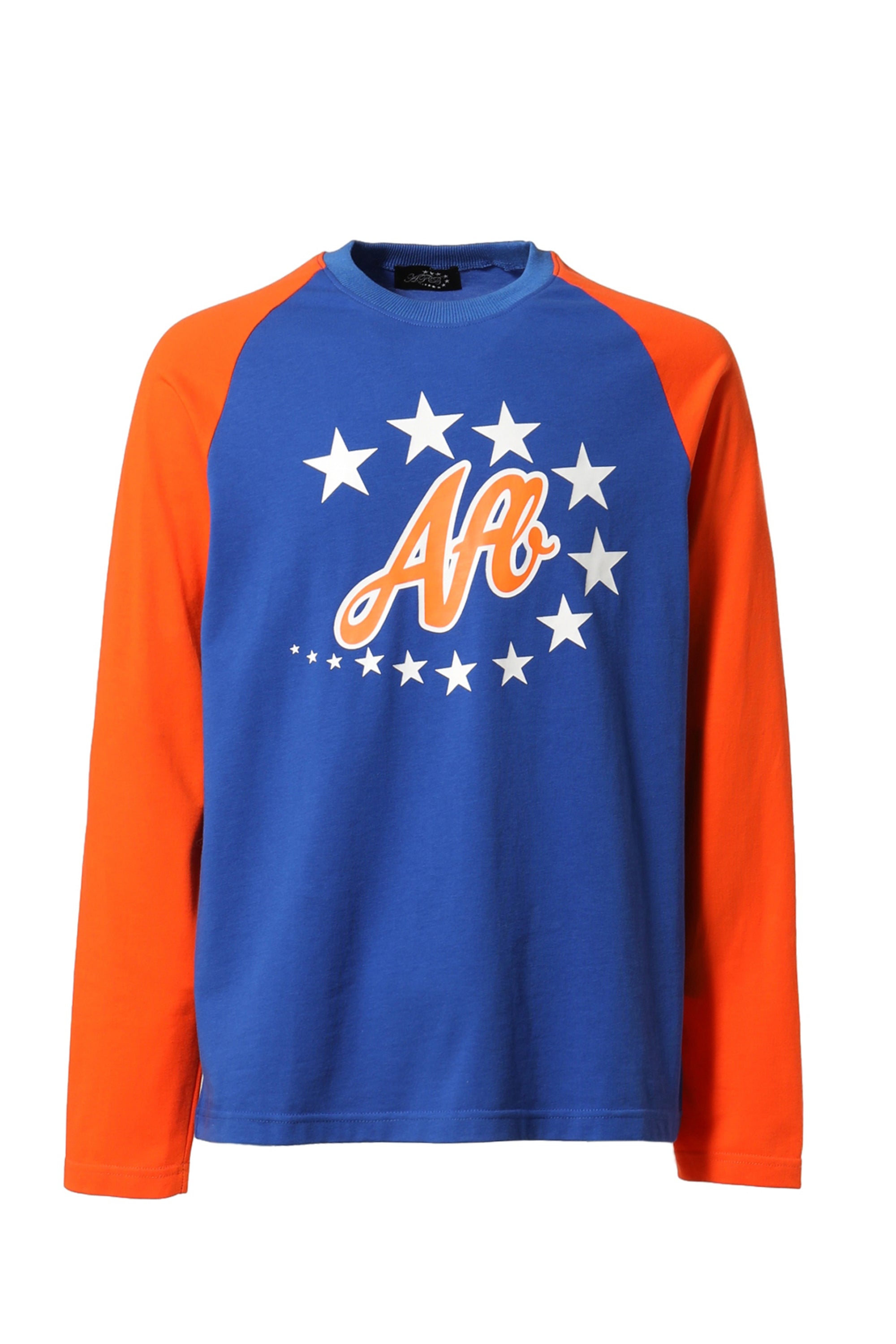 AFB FW22 STAR LOGO RAGLAN LS TEE / BLU ORG - NUBIAN