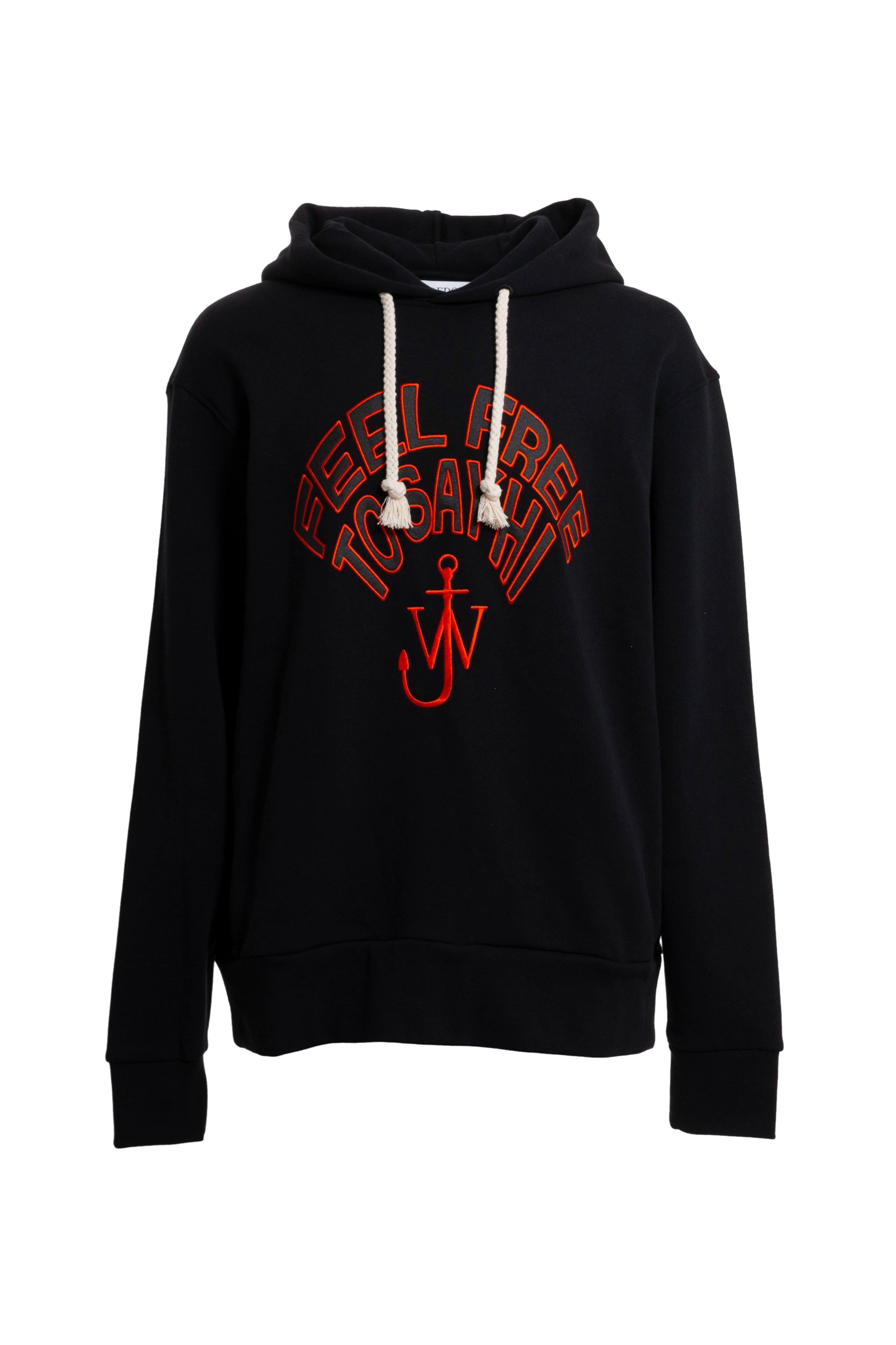 JW Anderson FW23 FFTSH PRINT HOODIE / BLK - NUBIAN