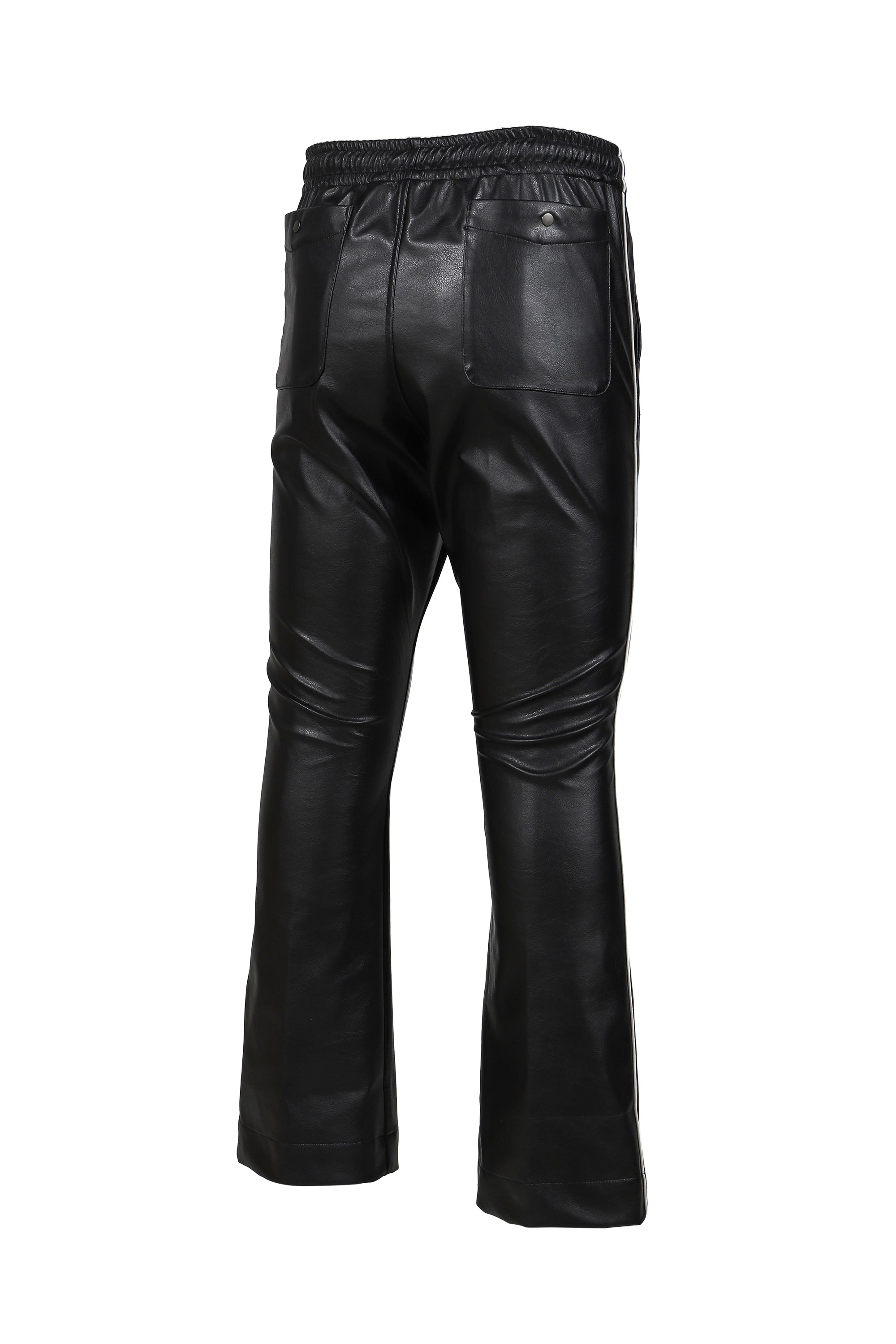 PIPING COWBOY PANT - SYNTHETIC LEATHER (EXCLUSIVE) / BLK