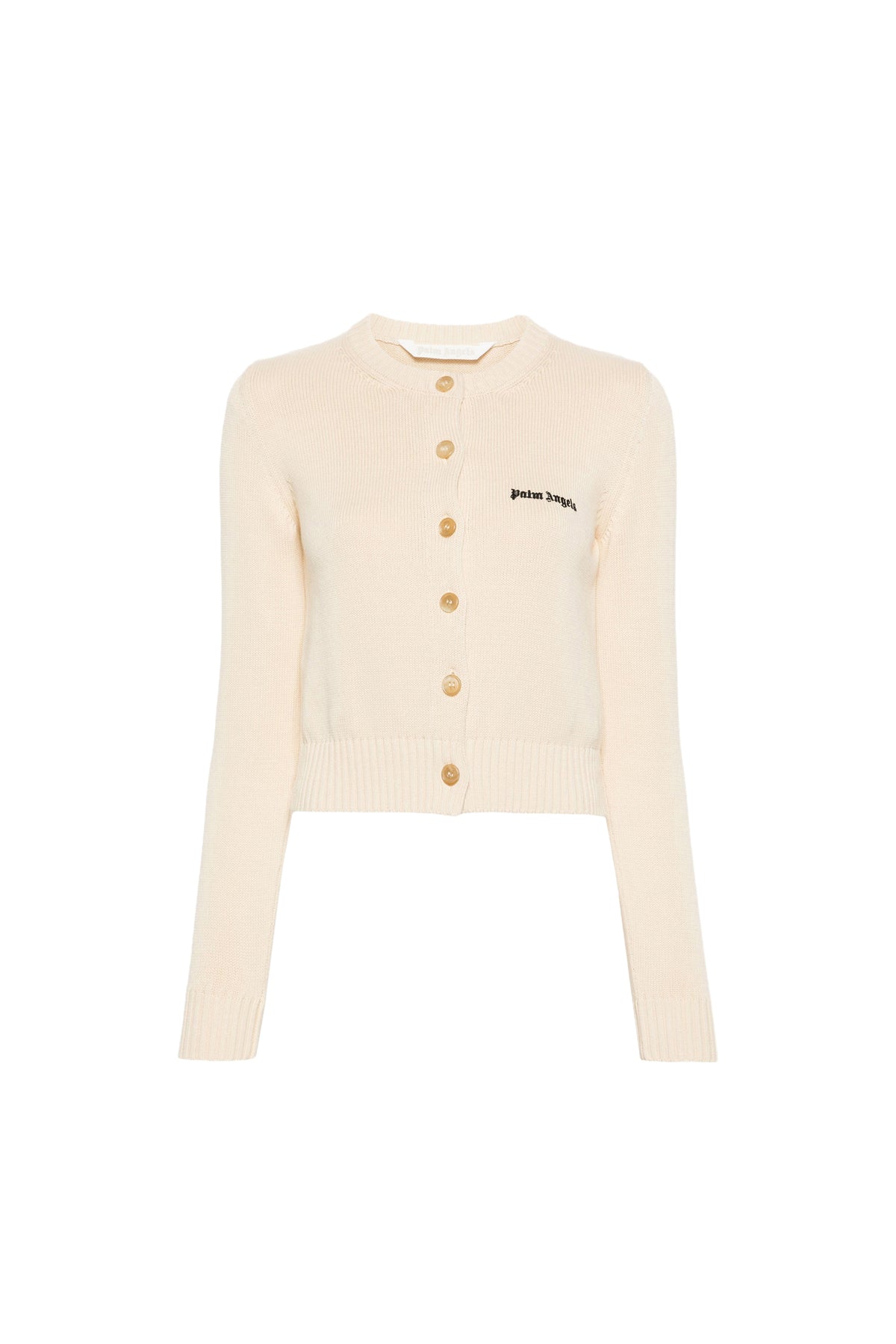 CLASSIC LOGO FITTED CARDIGAN / OFF WHT BLK