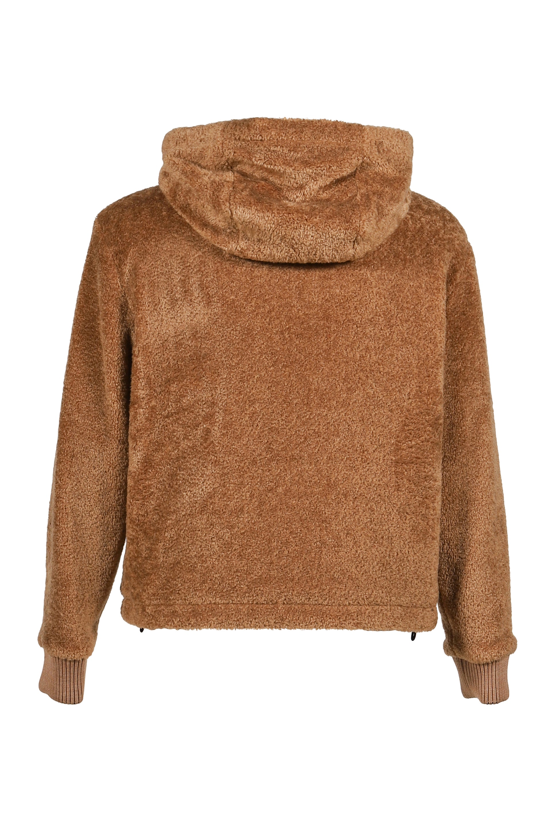 ZIP UP CARDIGAN / CAMEL X BLK
