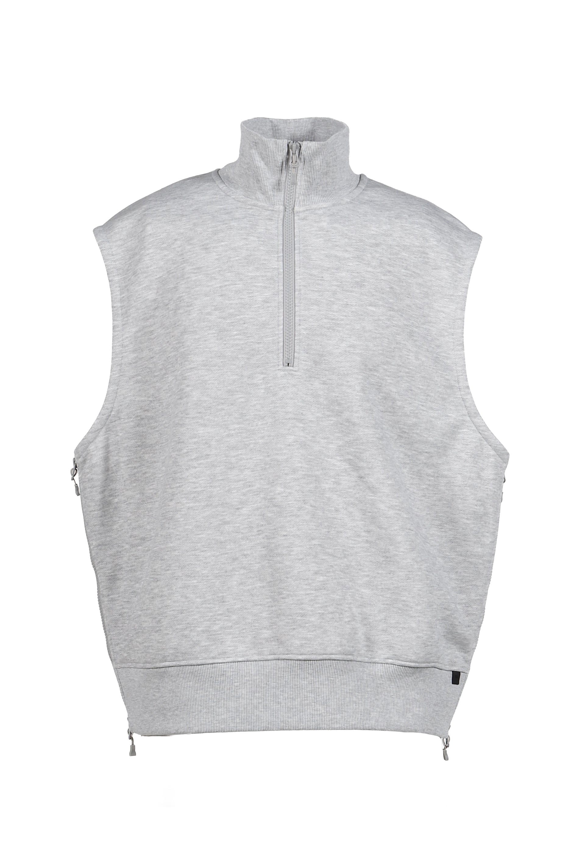 TECH SWEAT ZIP VEST PULLOVER / HEATHER GRY