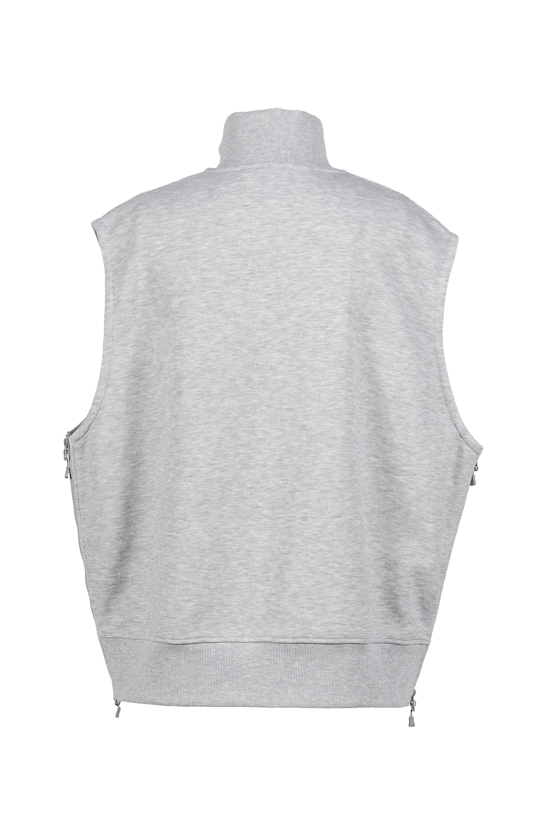 TECH SWEAT ZIP VEST PULLOVER / HEATHER GRY