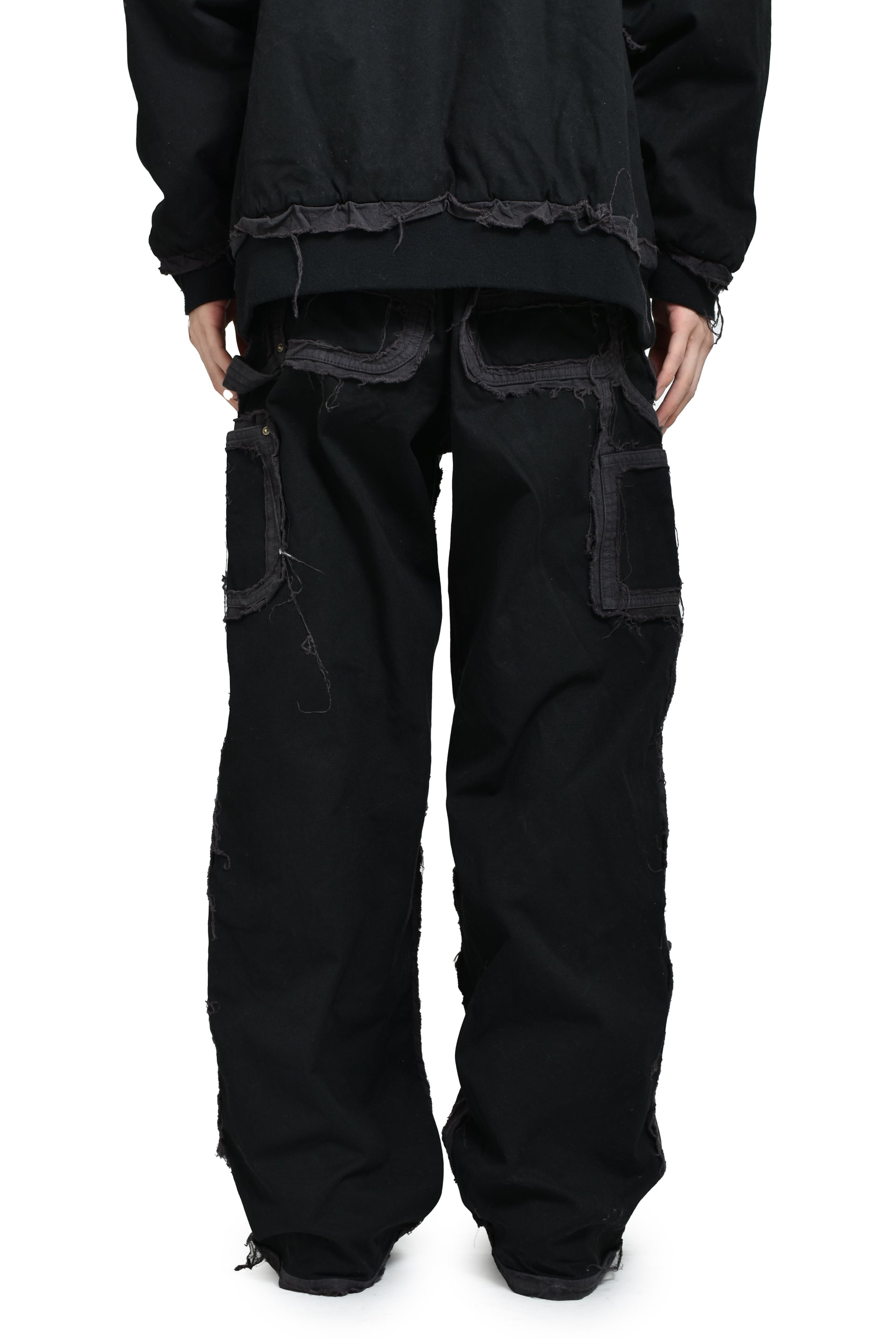 BLACKMEANS × KAMIYA DECONSTRUCTED PAINTER PANTS / BLK