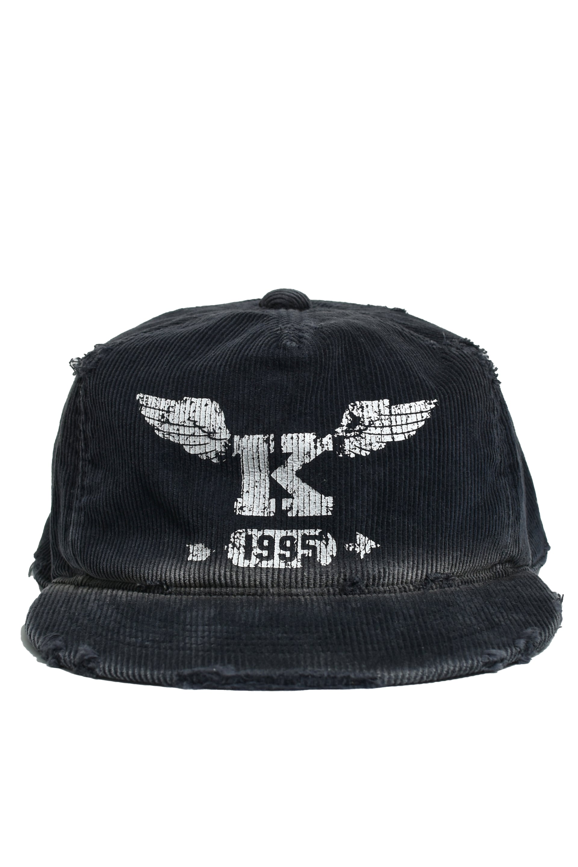 CA4LA × KAMIYA 7 JULY “K-WING" DISTRESSED CAP / BLK