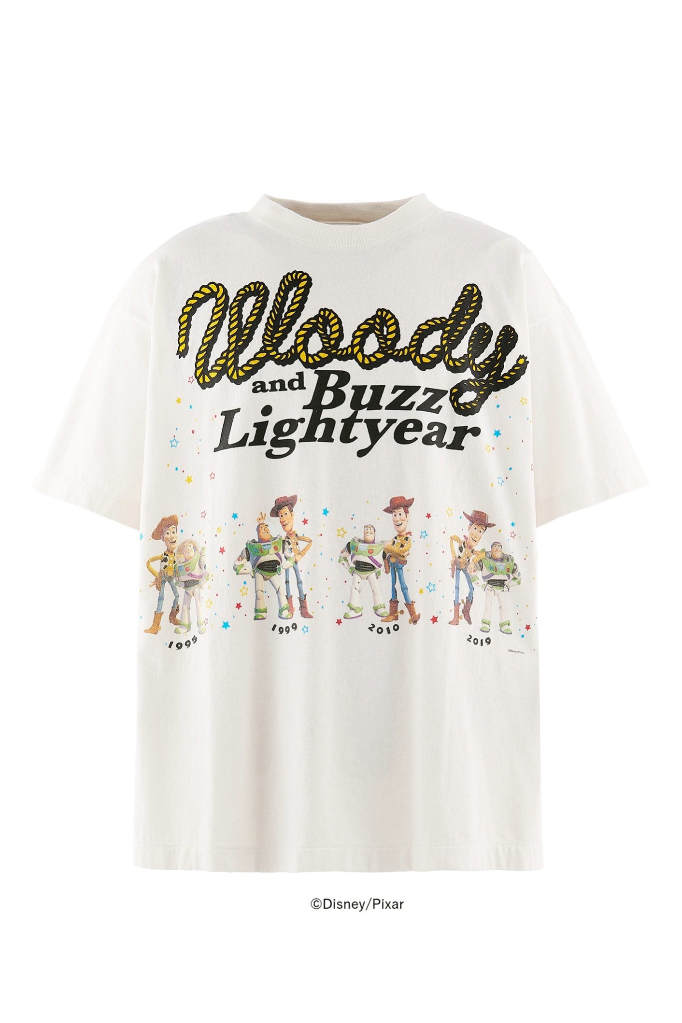 そして僕らは、…and he said all about SAINT Mxxxxxx × TOY STORY PIXAR_SS T-SHIRT/WOODY&BUZZ / WHT