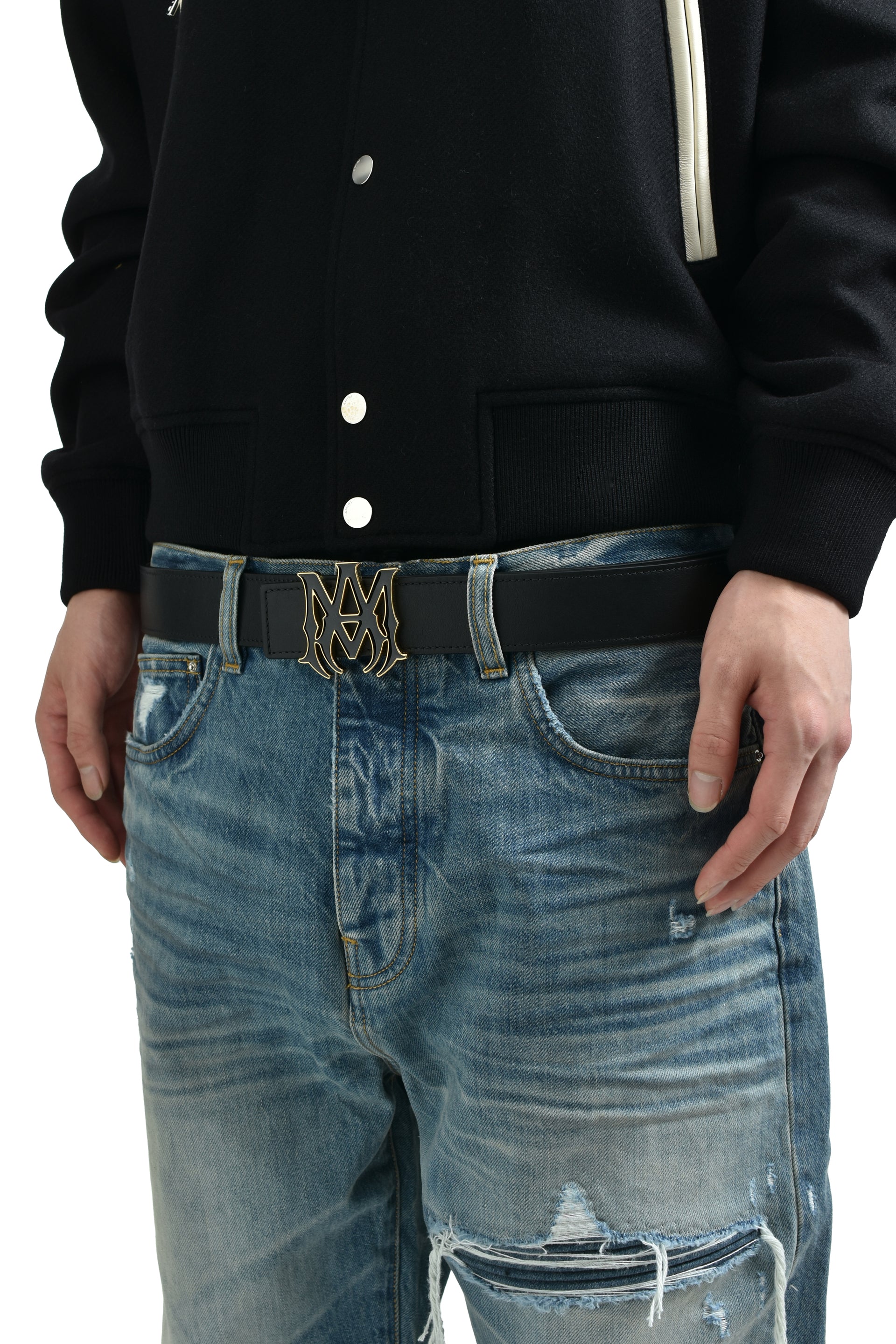 MA 4CM ENAMEL BELT / BLACK BRW
