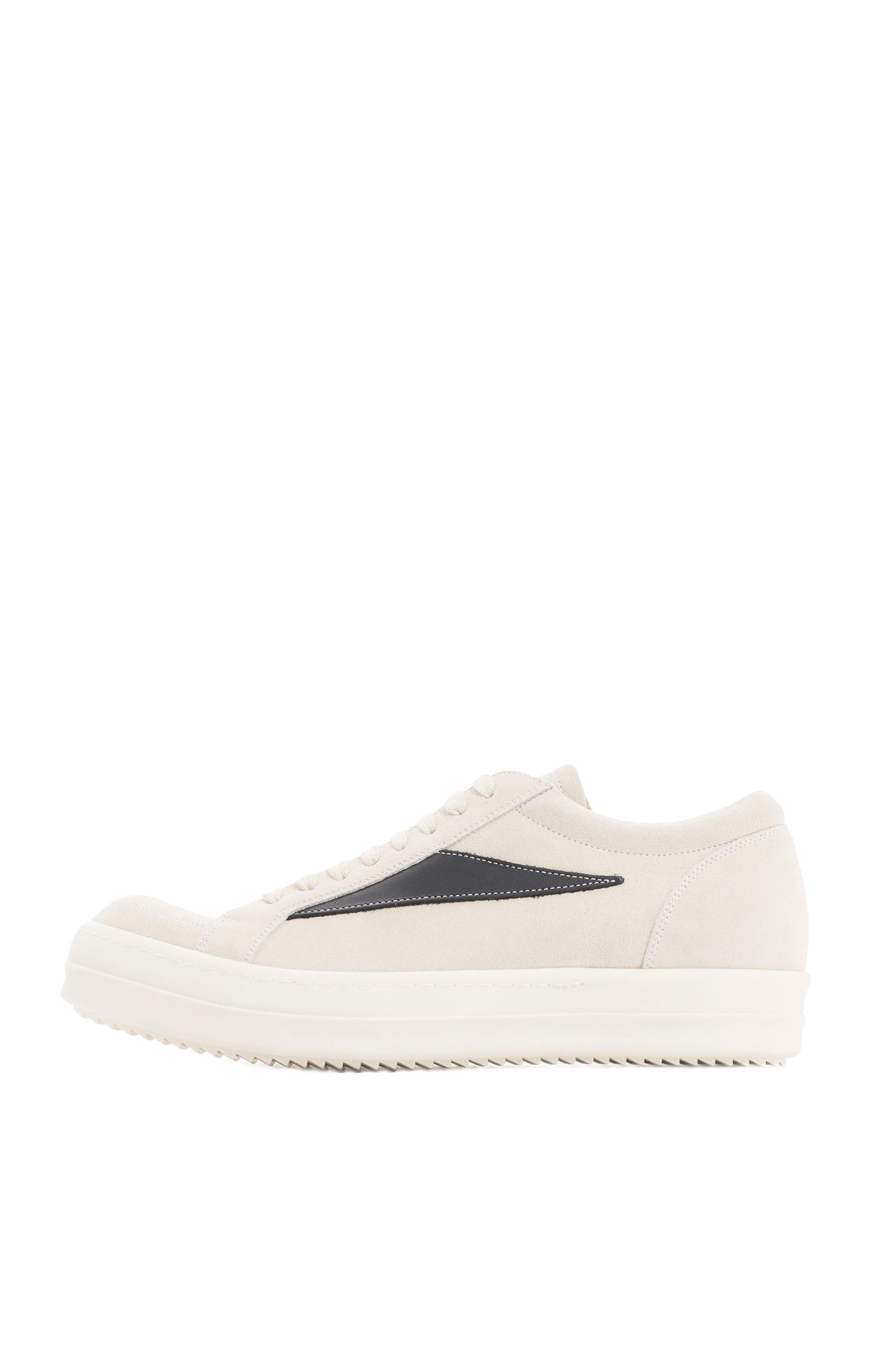 Rick Owens FW23 VINTAGE SNEAKS / MILK/BLACK/MILK -NUBIAN