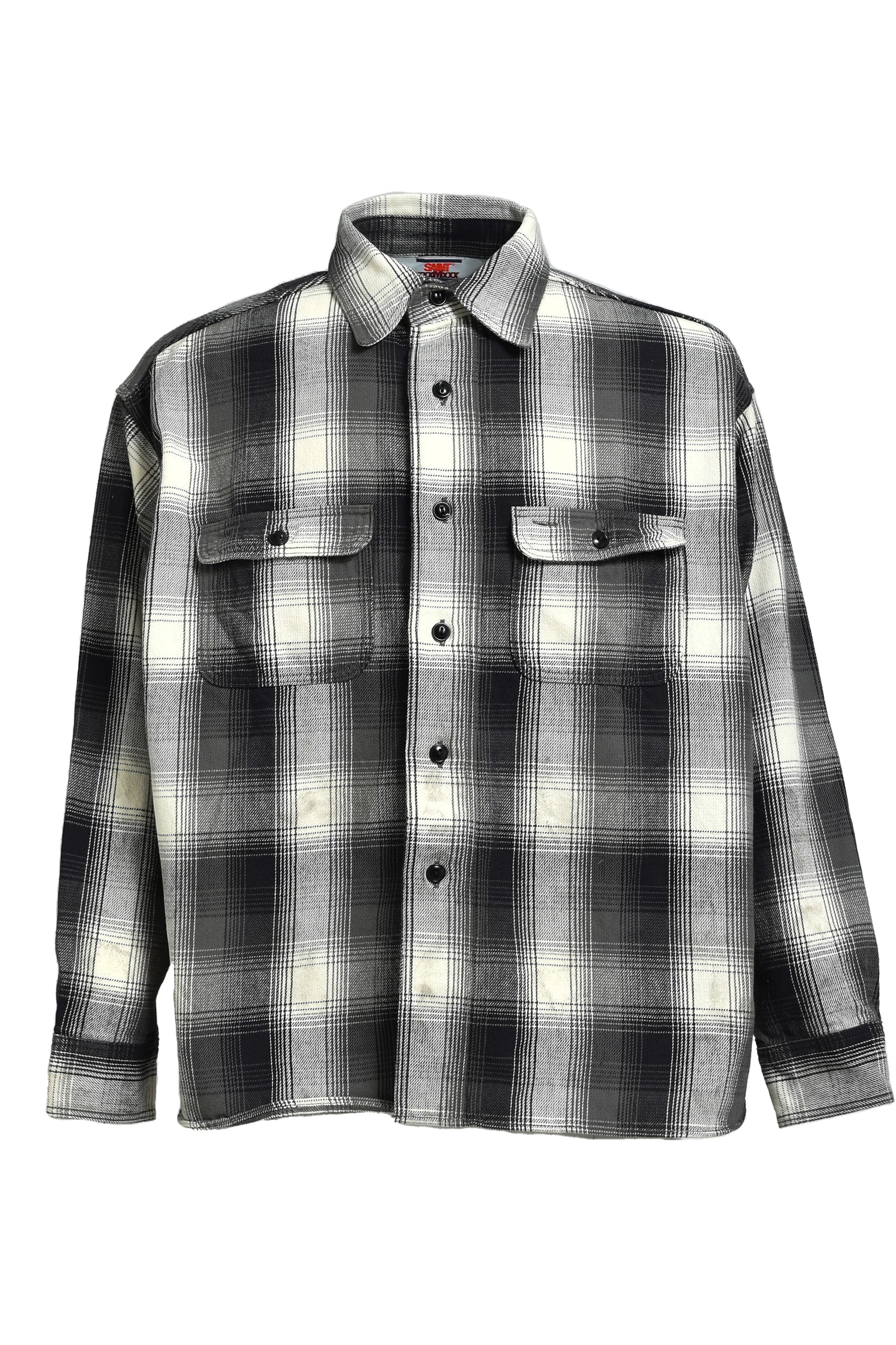 BB_FLANNEL SHIRT/CHECK / BLK