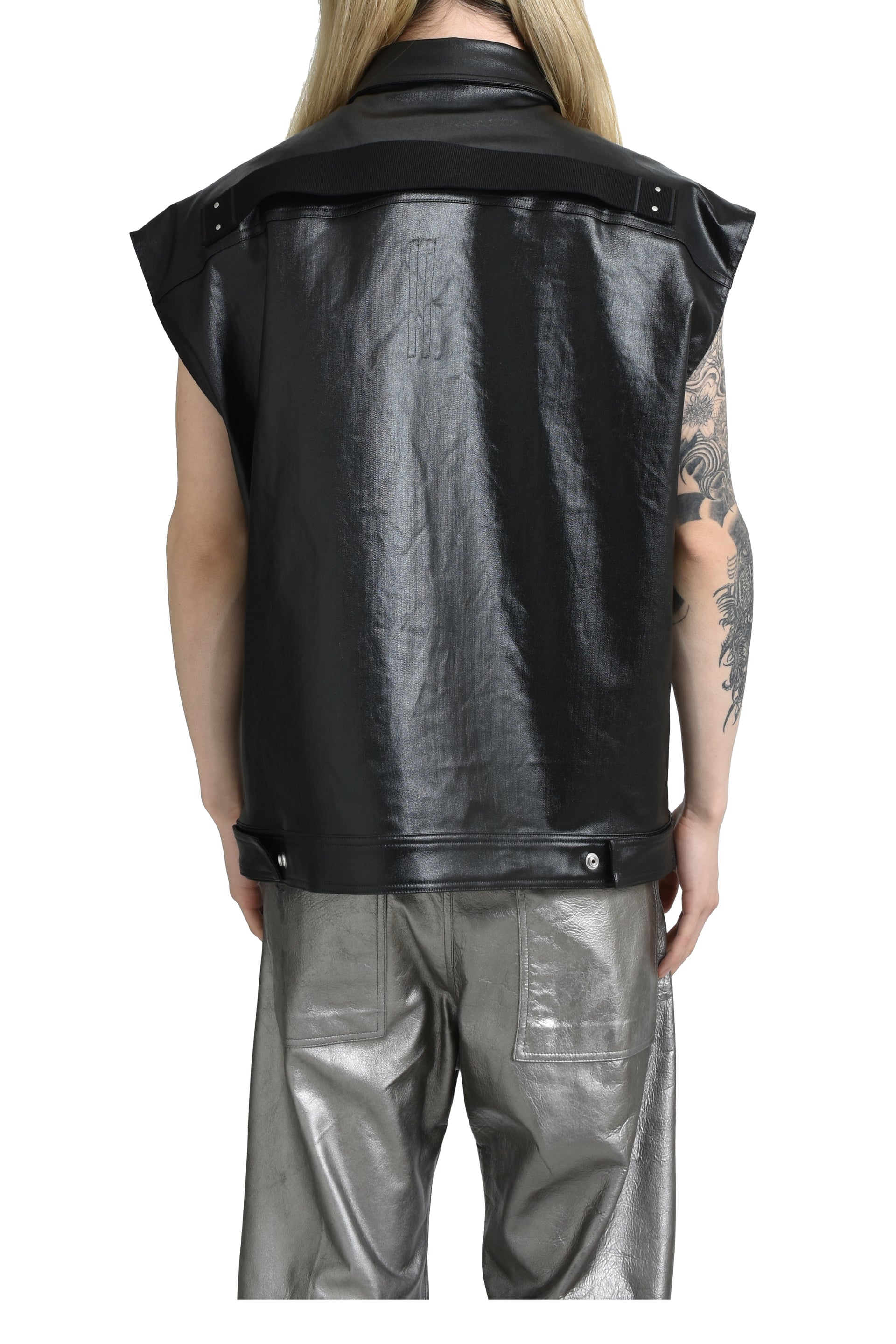 Rick Owens SLEEVELESS JUMBO OUTERSHIRT / BLK