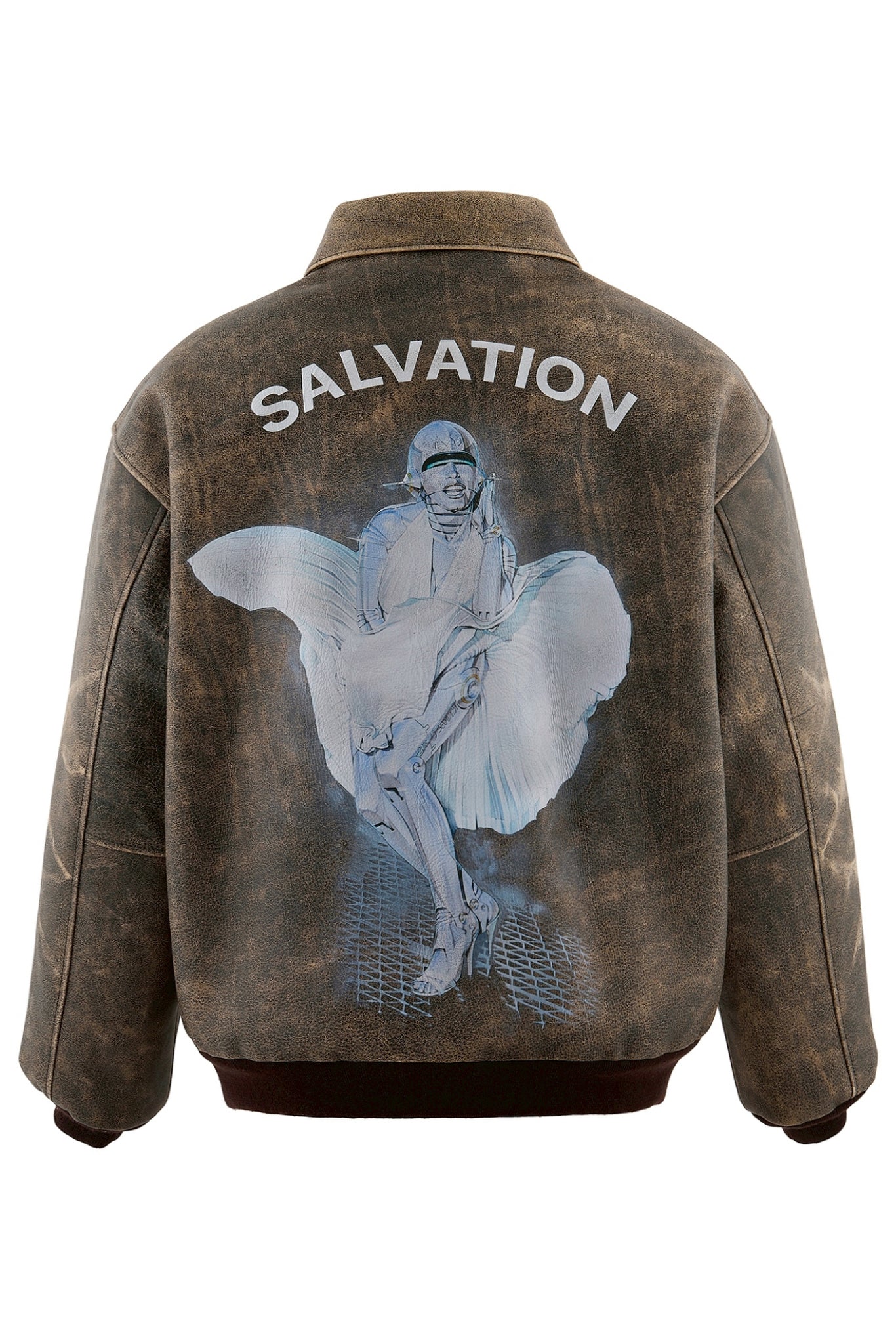 SRYM_LEATHER A2 JKT//BROWN / BRW