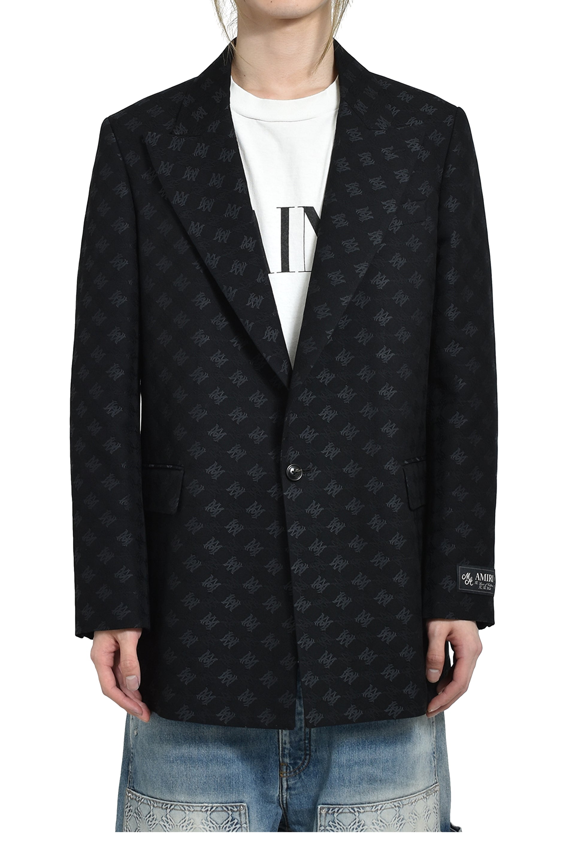 MA QUAD JACQUARD SB BLAZER / BLK