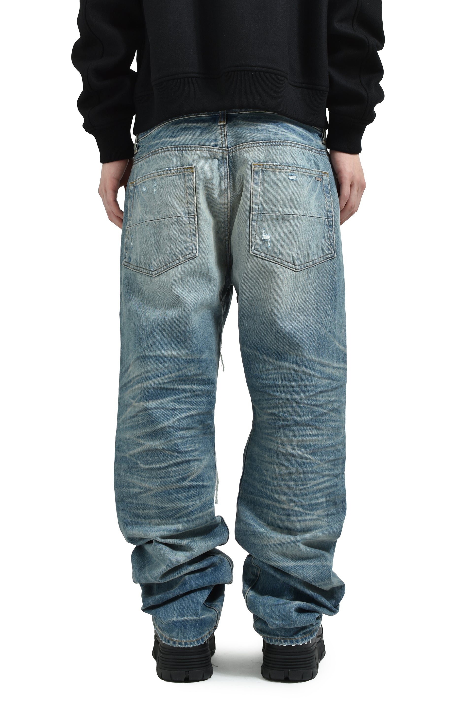 PLEATED DENIM STRAIGHT MX1 JEAN / IND
