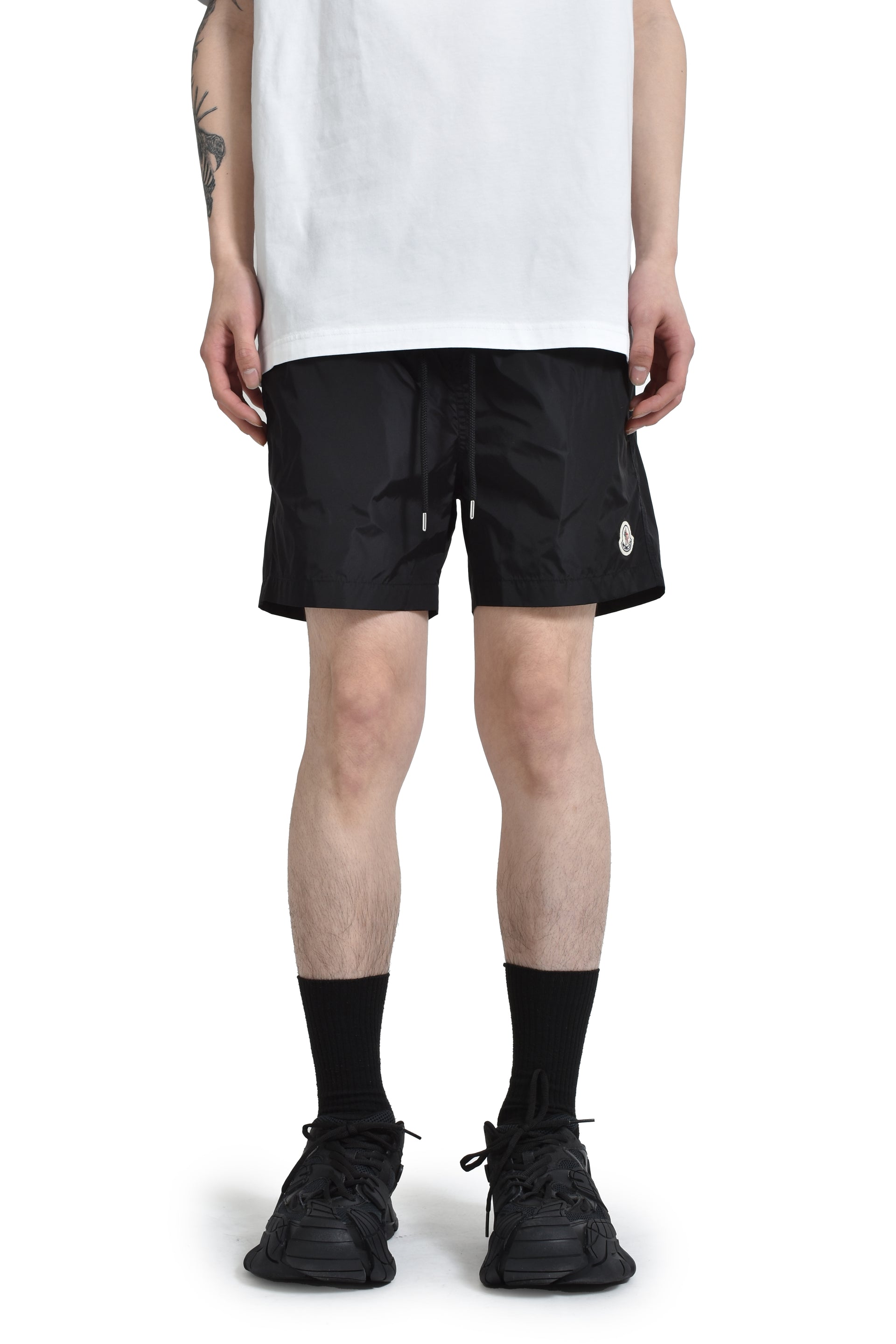 Moncler LOGO PATCH SWIMWEAR / BLK
