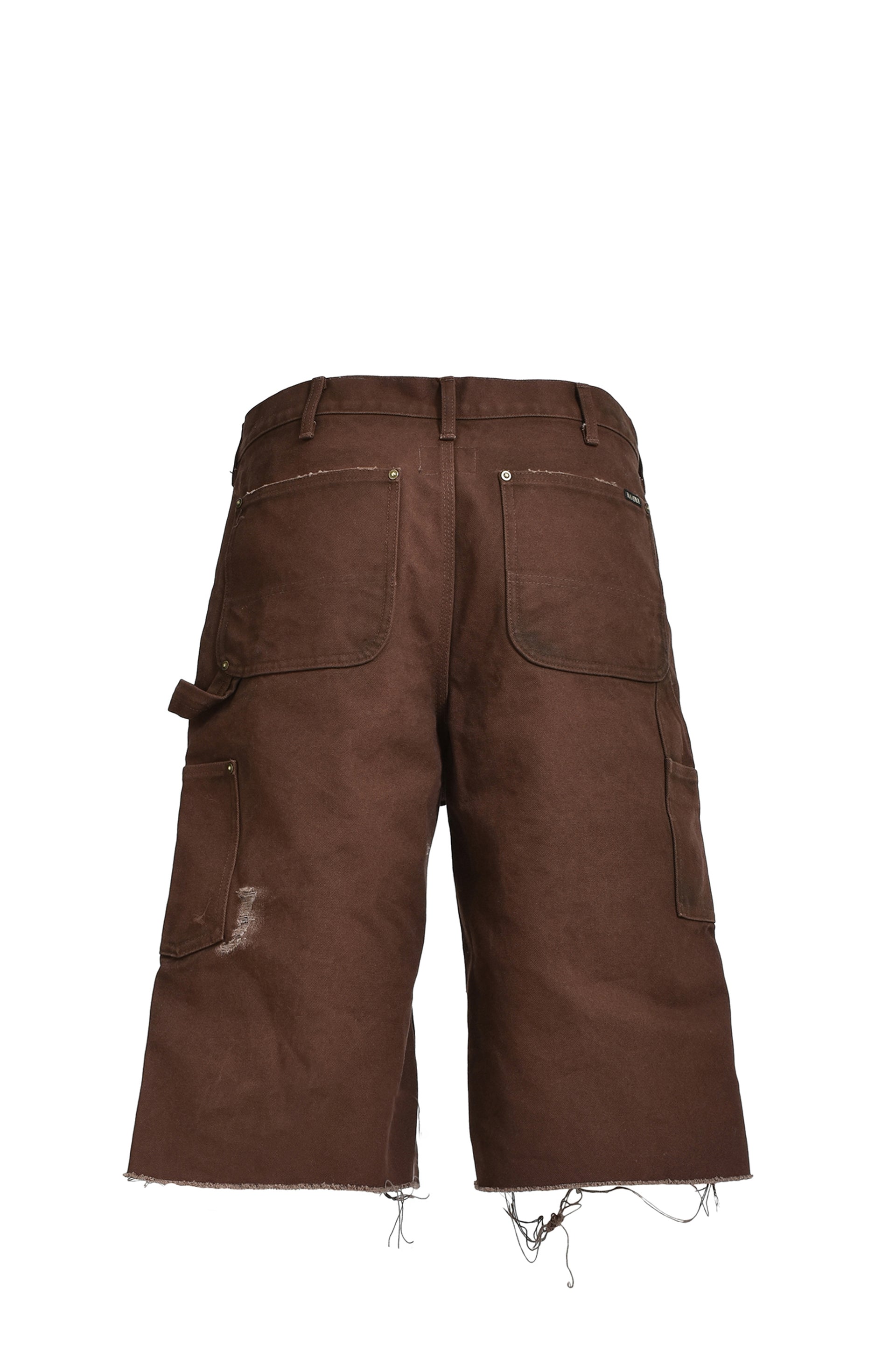 KAMIYA BORO DUCK PAINTER WIDE BERMUDA PANTS / BRW