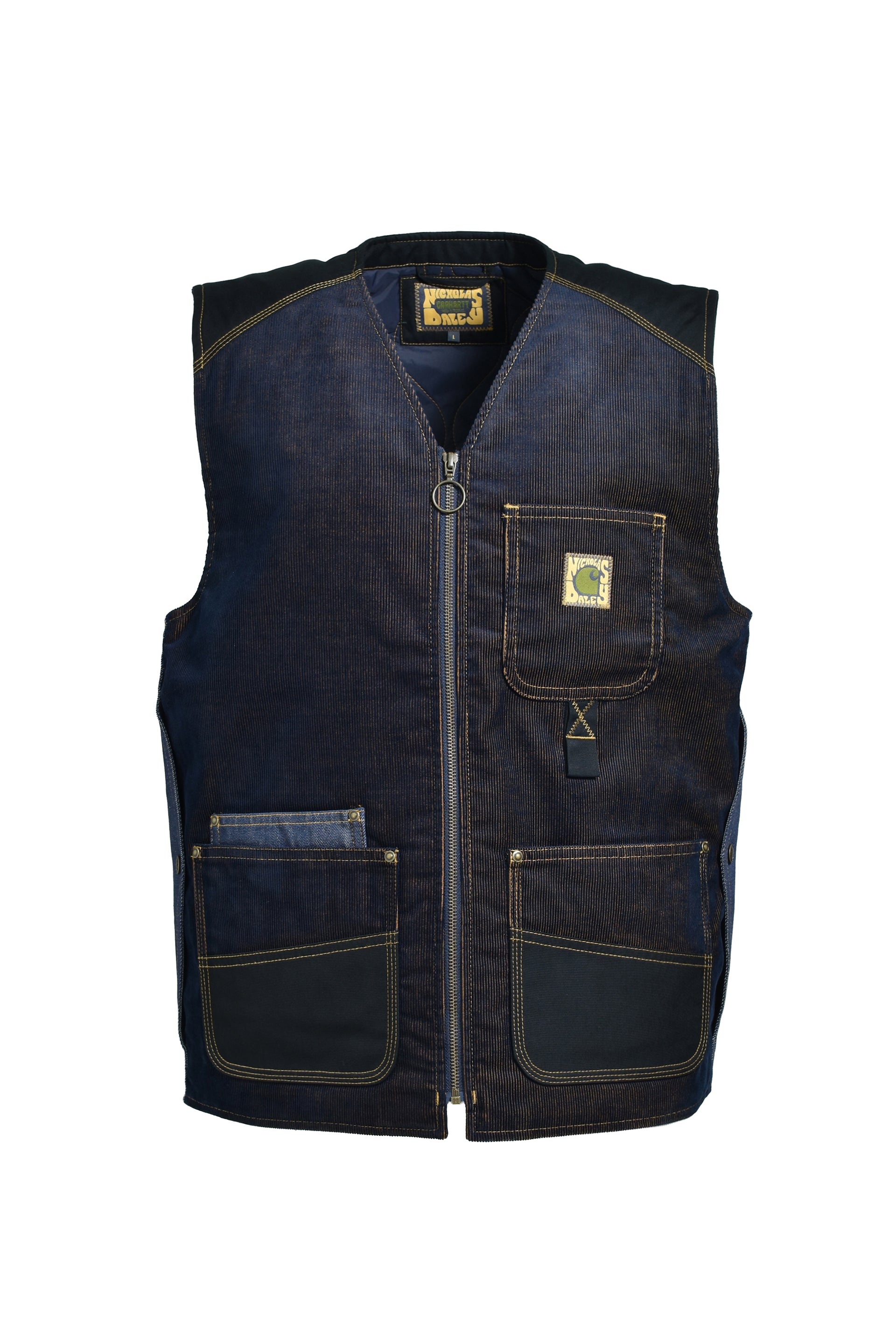VEST / ND DARK NAVY / MUSTARD
