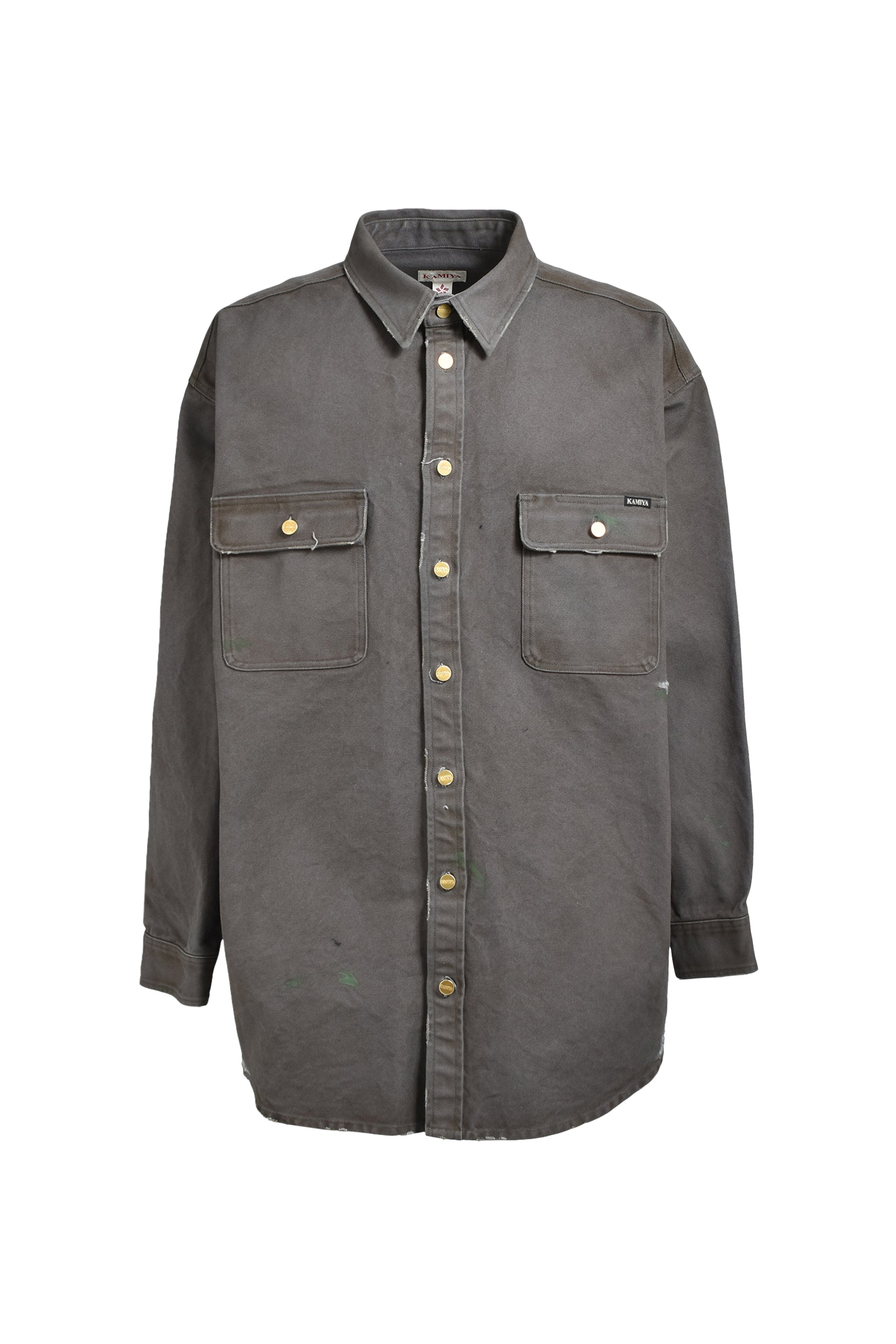 KAMIYA BORO DUCK SHIRT / GRY