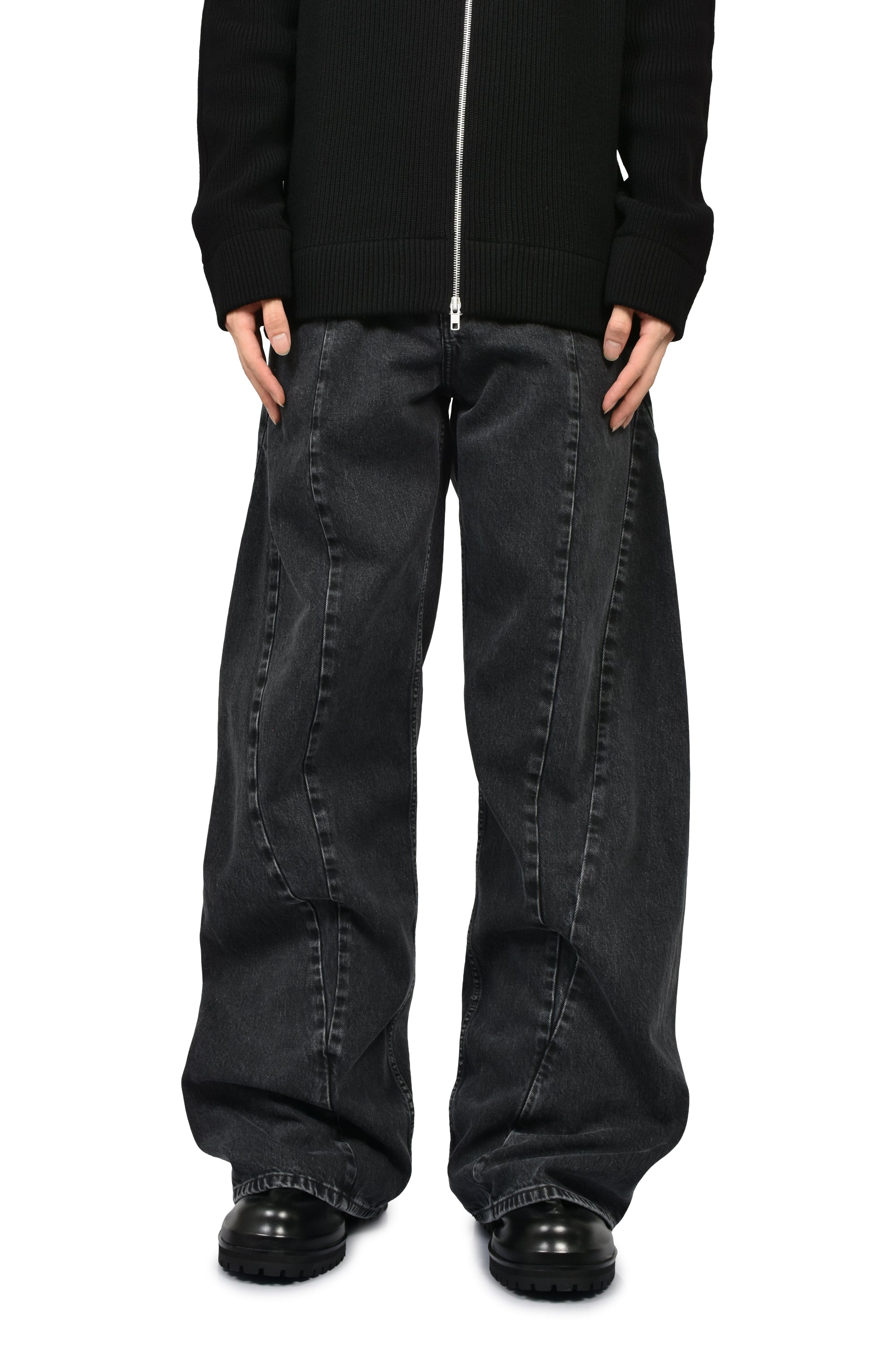 Dessin de Mode ニードルス リメイク ink マルジェラ Maison Margiela メゾンマルジェラ FW26 SPLICED DENIM TROUSERS / BLK