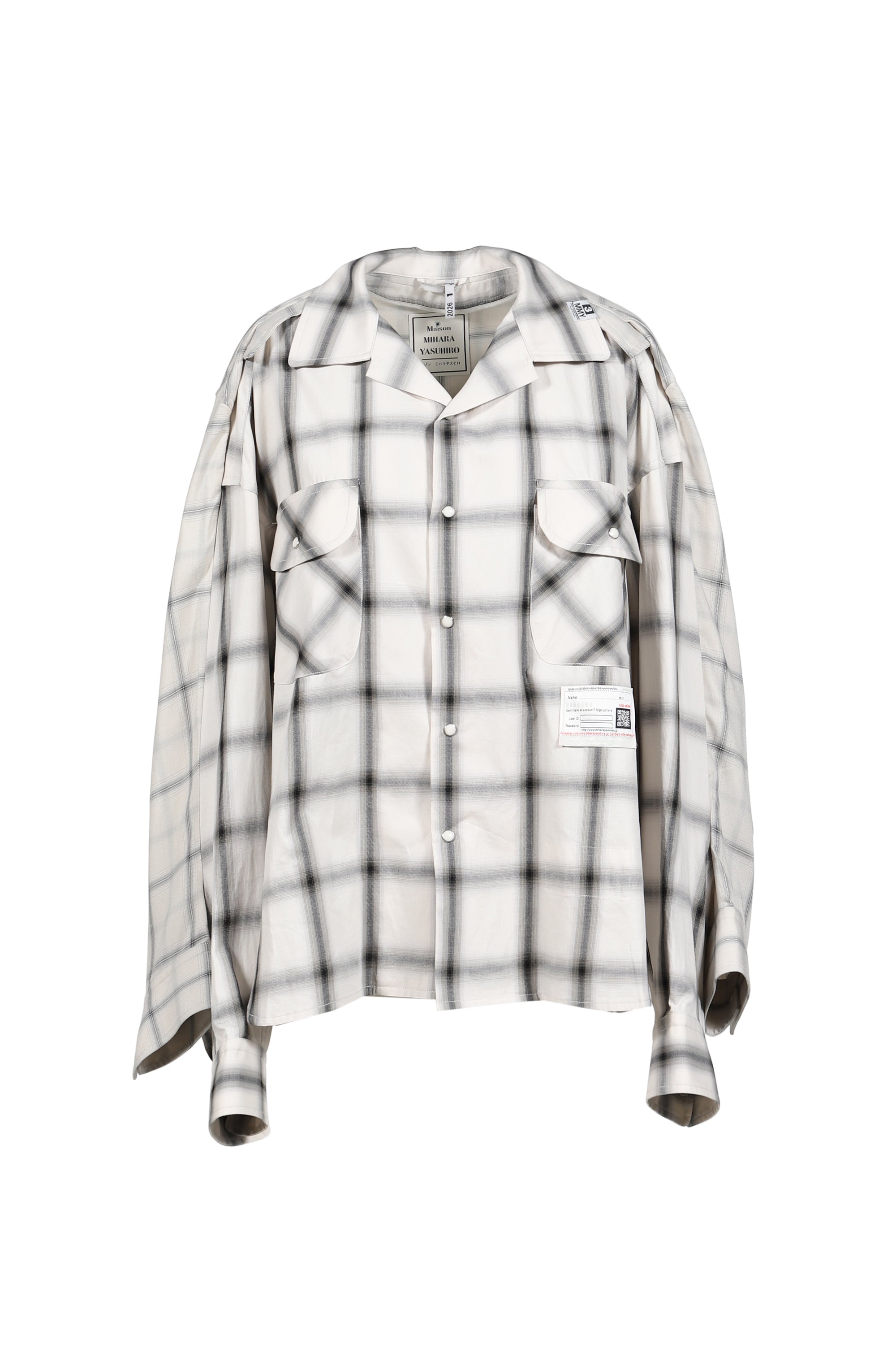 Maison MIHARA YASUHIRO メゾンミハラヤスヒロ SS26 W SLEEVE CHECK