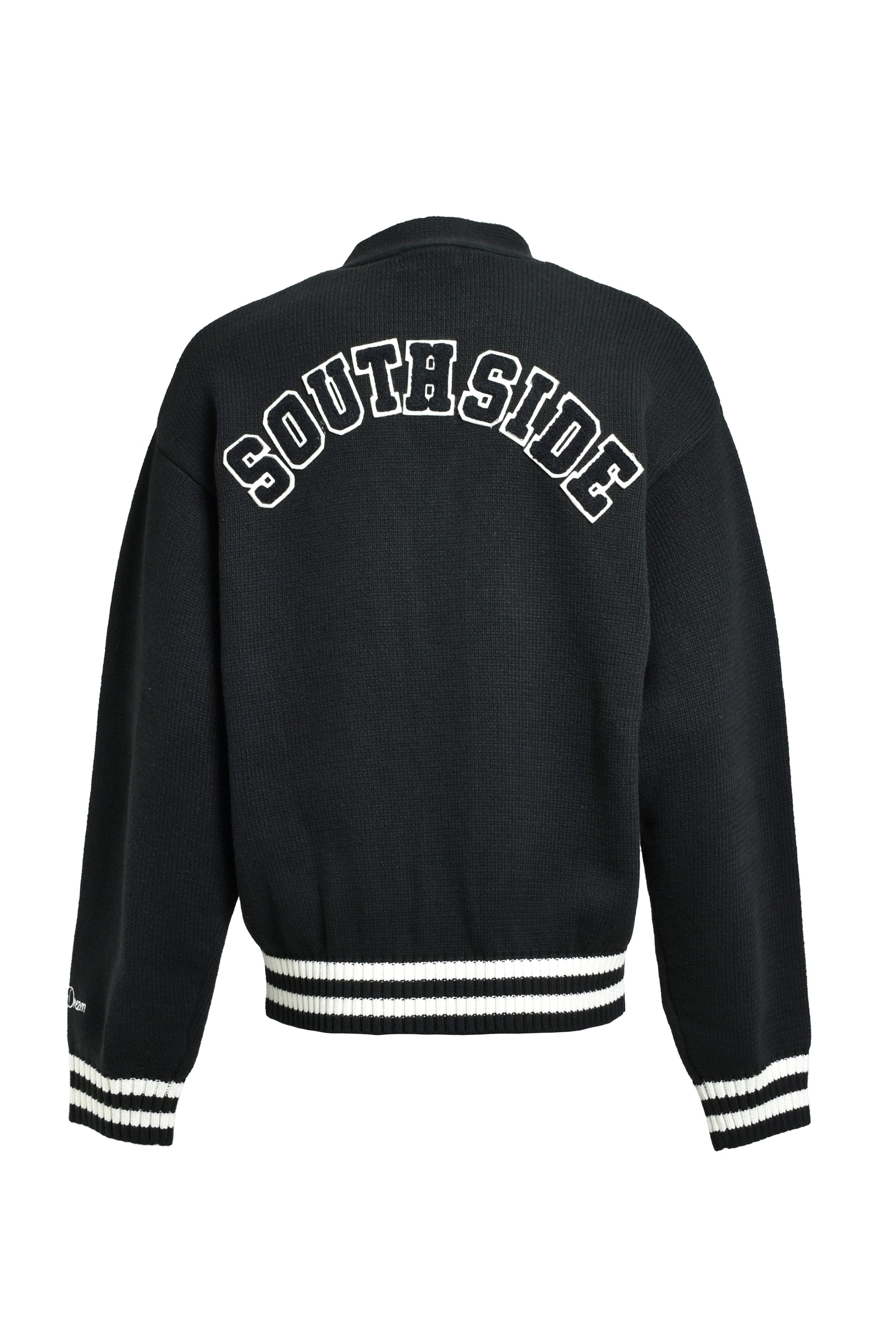 BH PATCH KNIT CARDIGAN / BLK