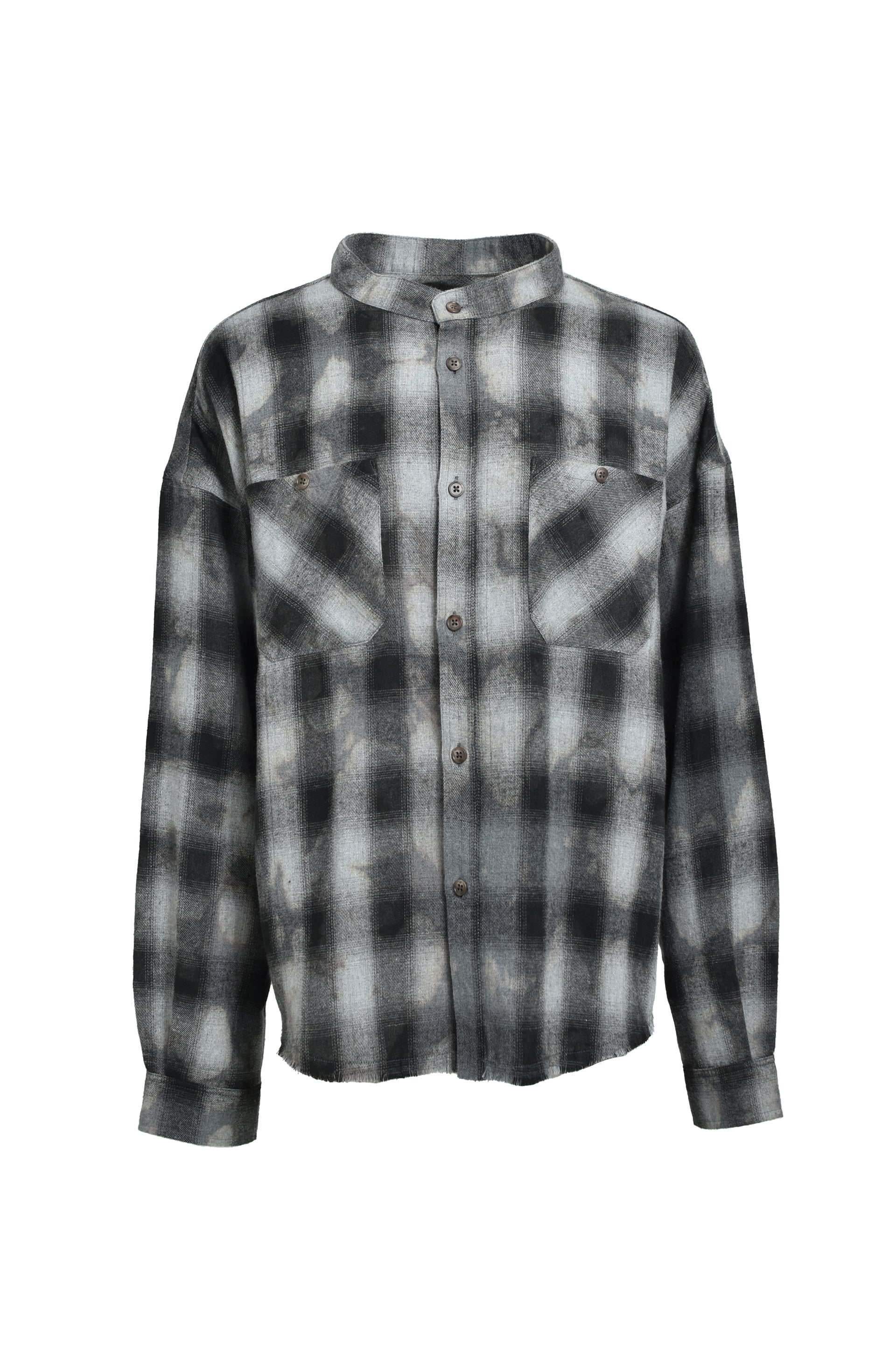 COLLAR LESS SHIRT / BLK