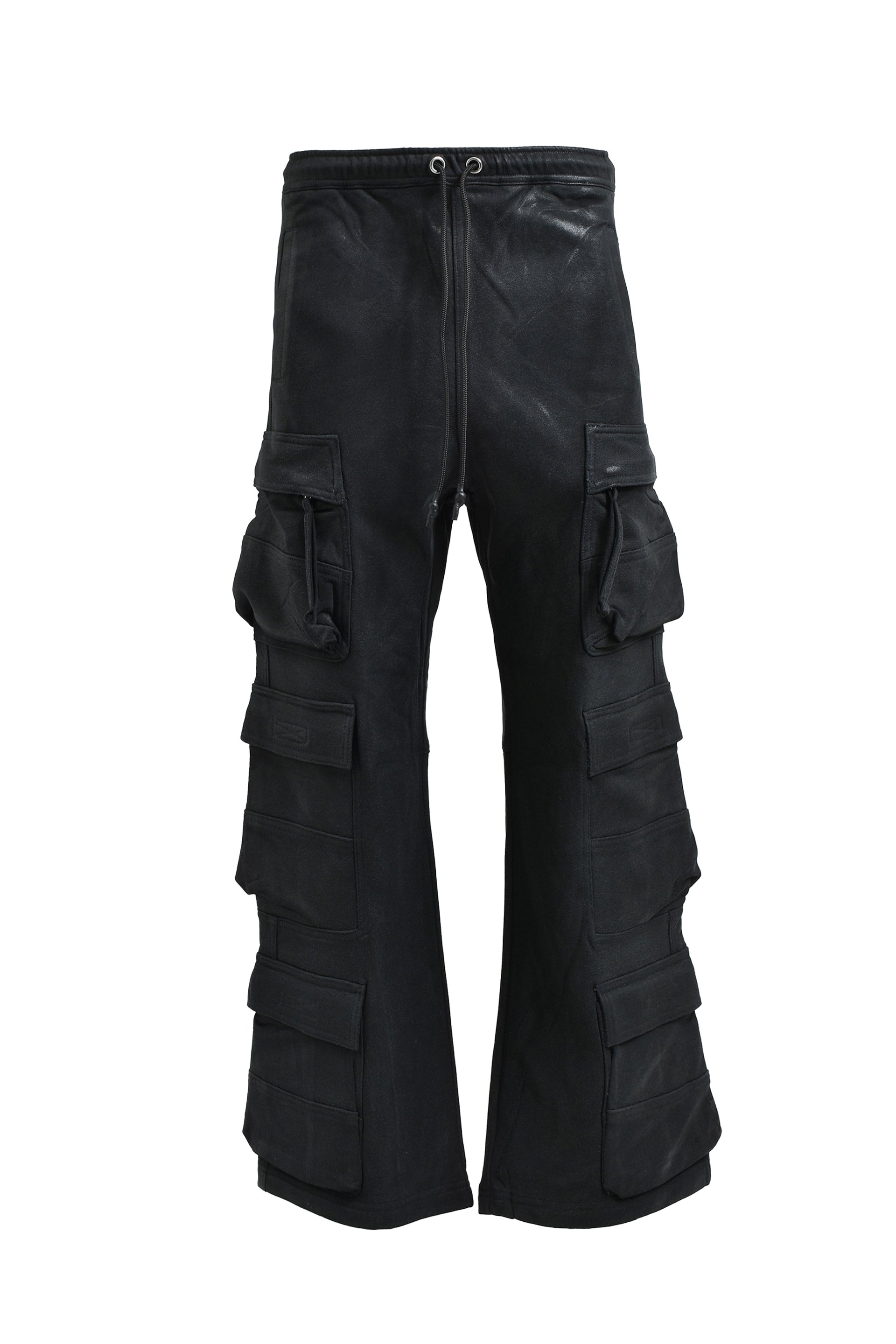 COATING TRIPLE CARGO PANTS / BLK