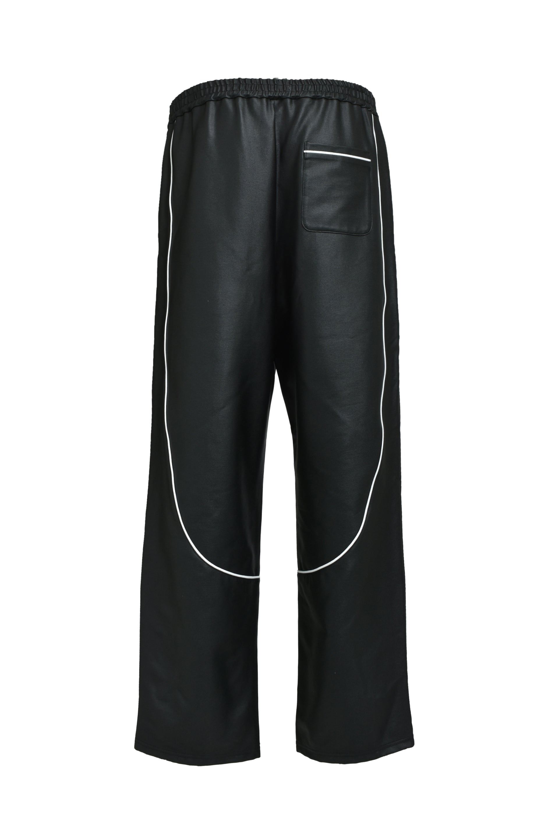 SCRIPT LOGO PIPING COATING TRACK PANTS / BLK