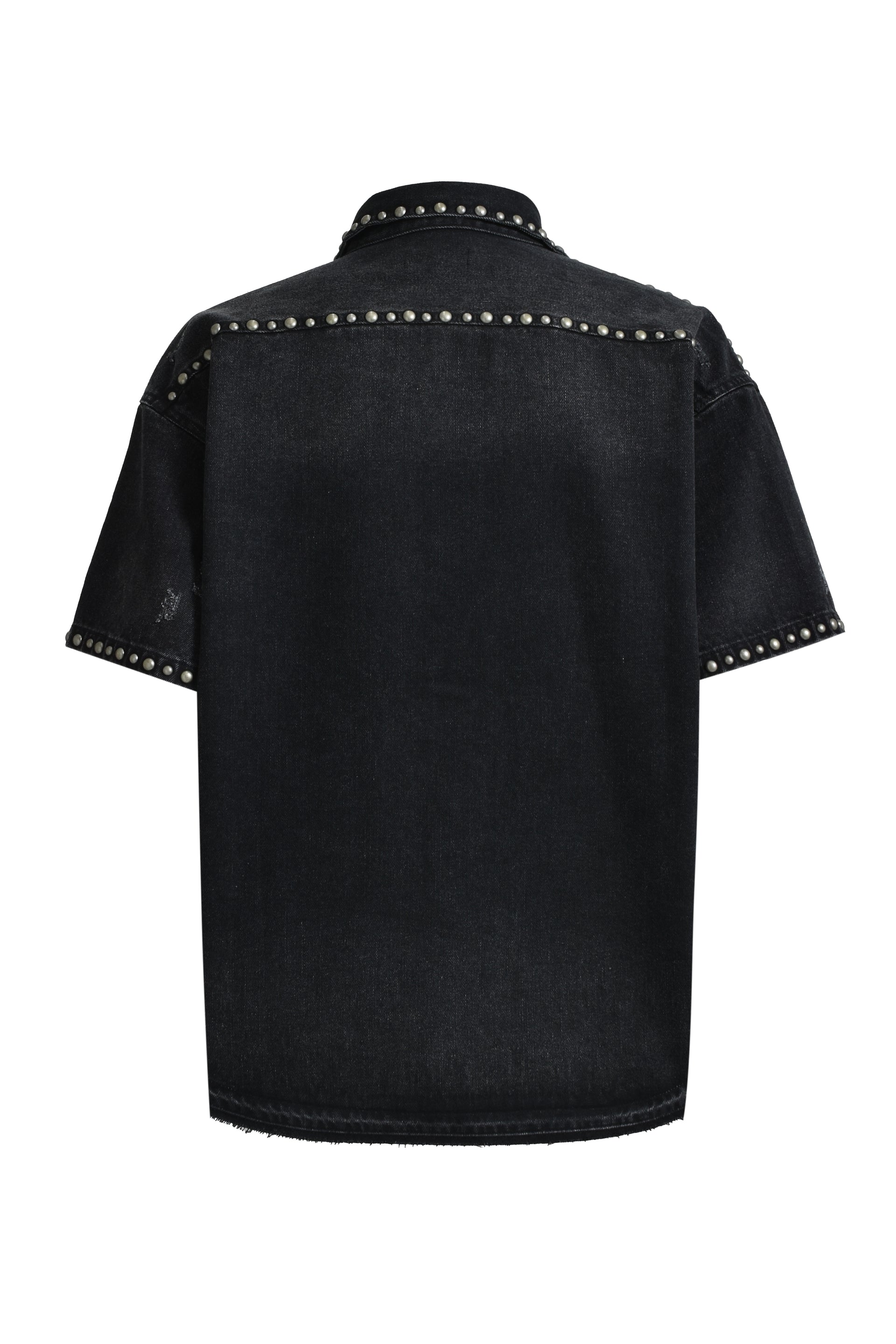 BREATH SUICIDE STUDS DENIM SHIRT / BLK