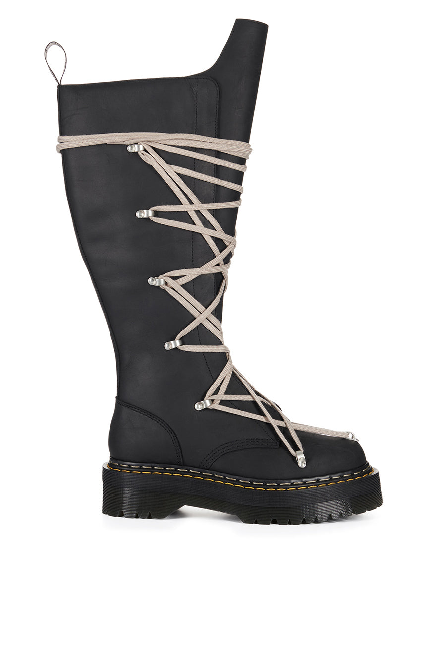 Rick Owens x Martens FW251B60 Quad Sole Pentalace Boot Black