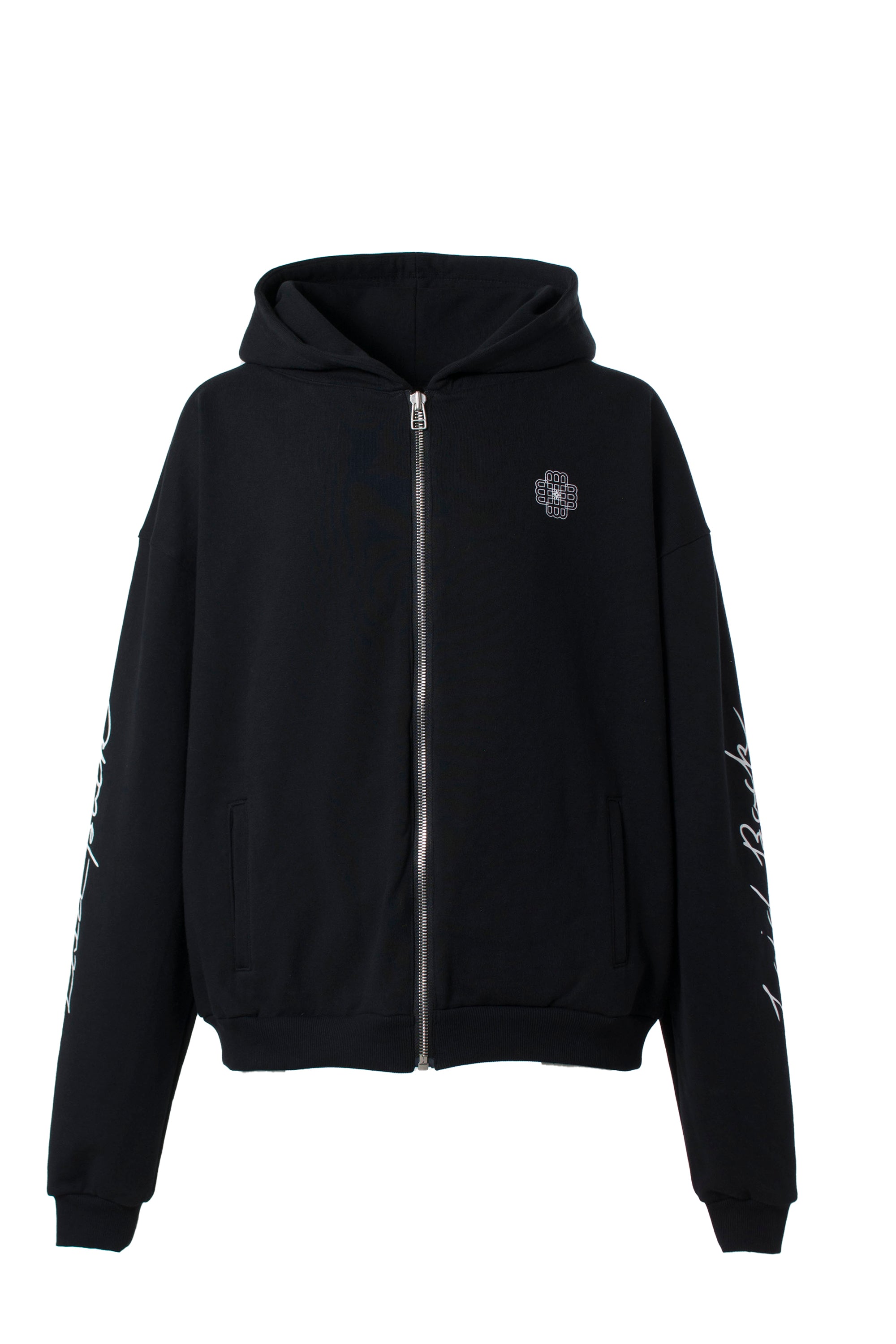 LAIDBACK SS23 ZIP-UP HOODIE / BLK -NUBIAN