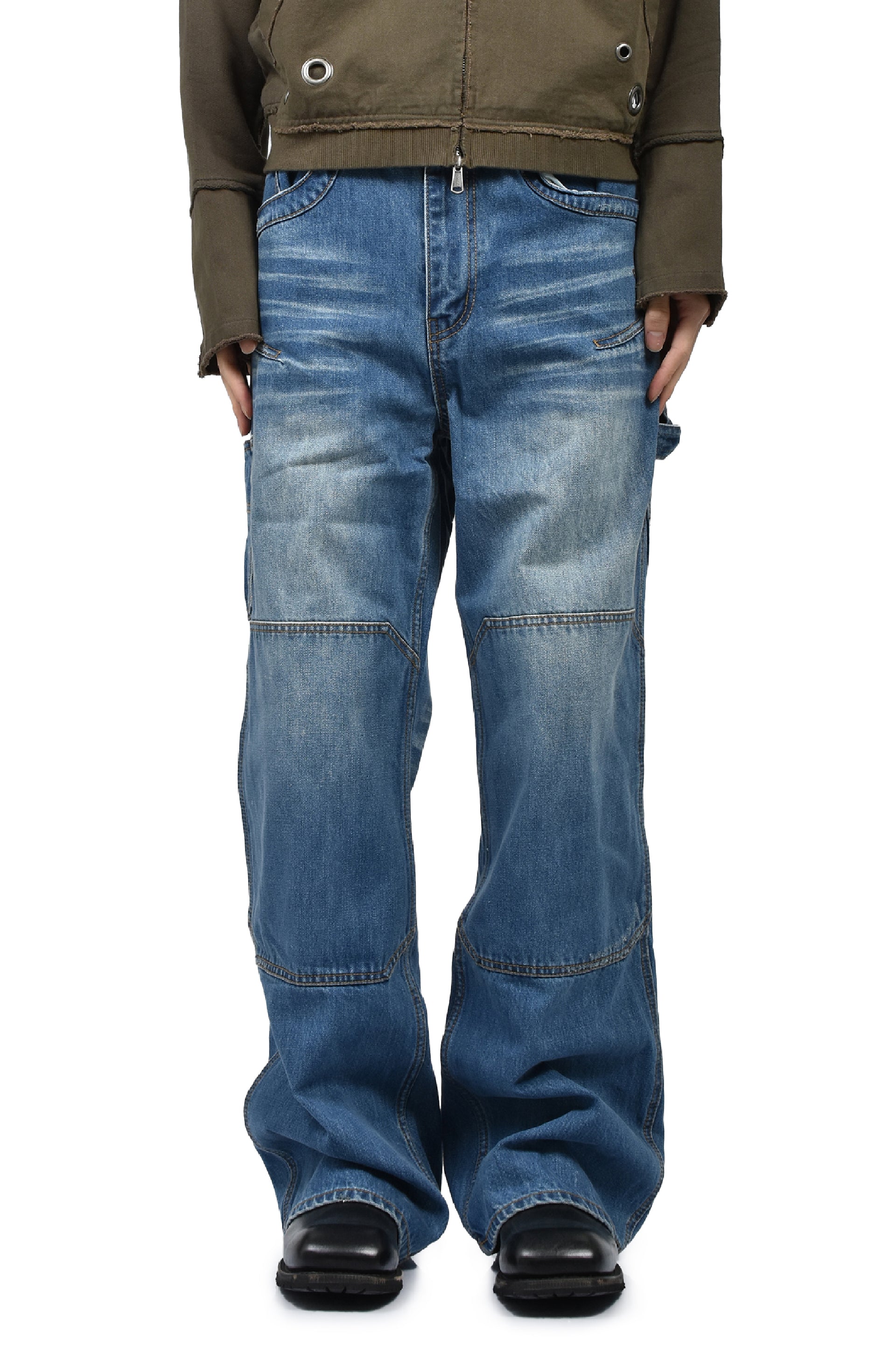 ENDRICK DAMAGED DENIM PANTS / LT. BLU