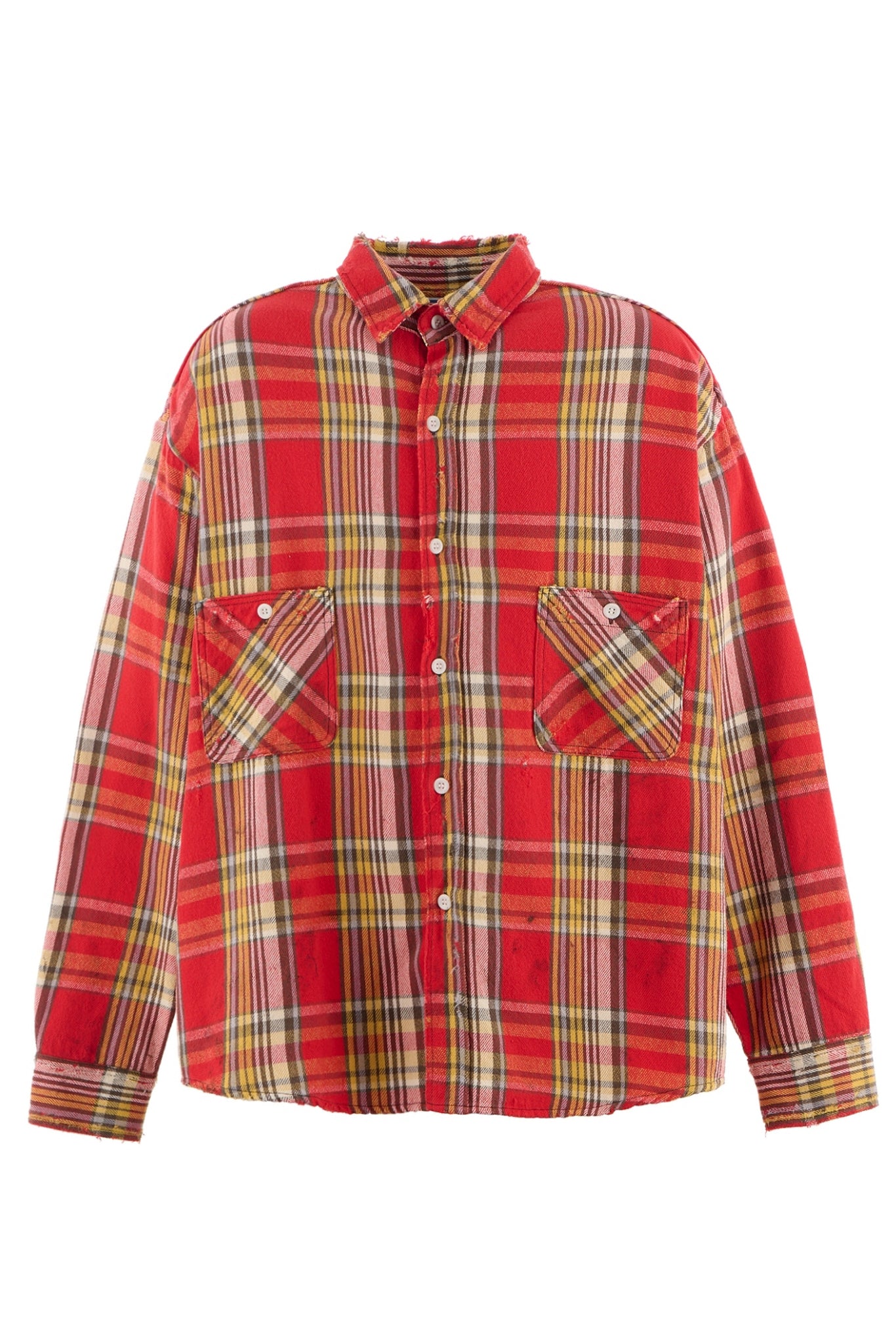 FLANNEL SHIRT/CHECK+YELLOW / RED/YEL
