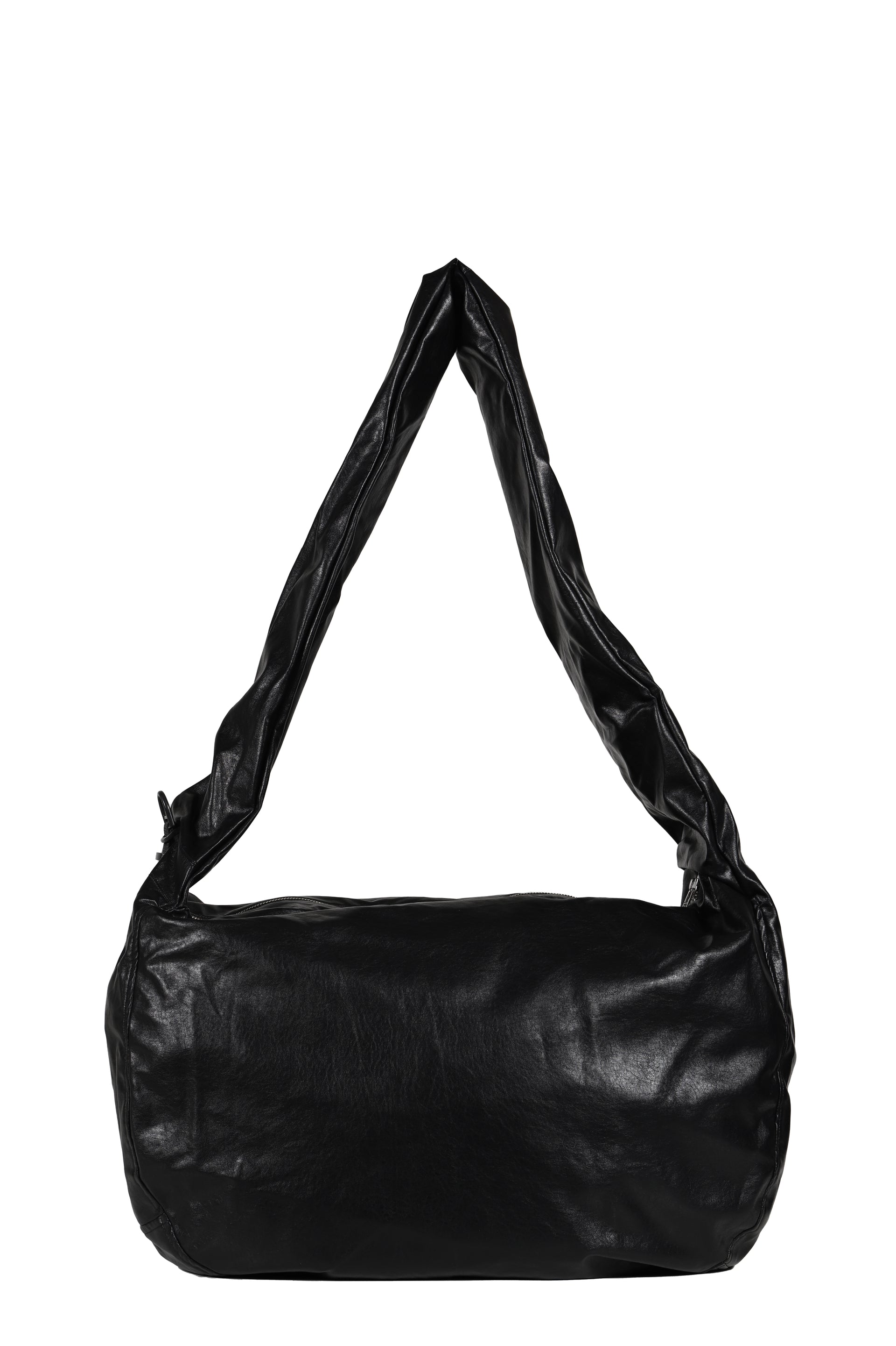 FAUX LEATHER WAVE BAG / BLK